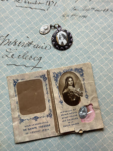 Antique Saint Therese Scapular and Relic from France