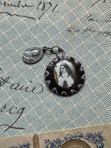 Antique Saint Therese Scapular and Relic from France
