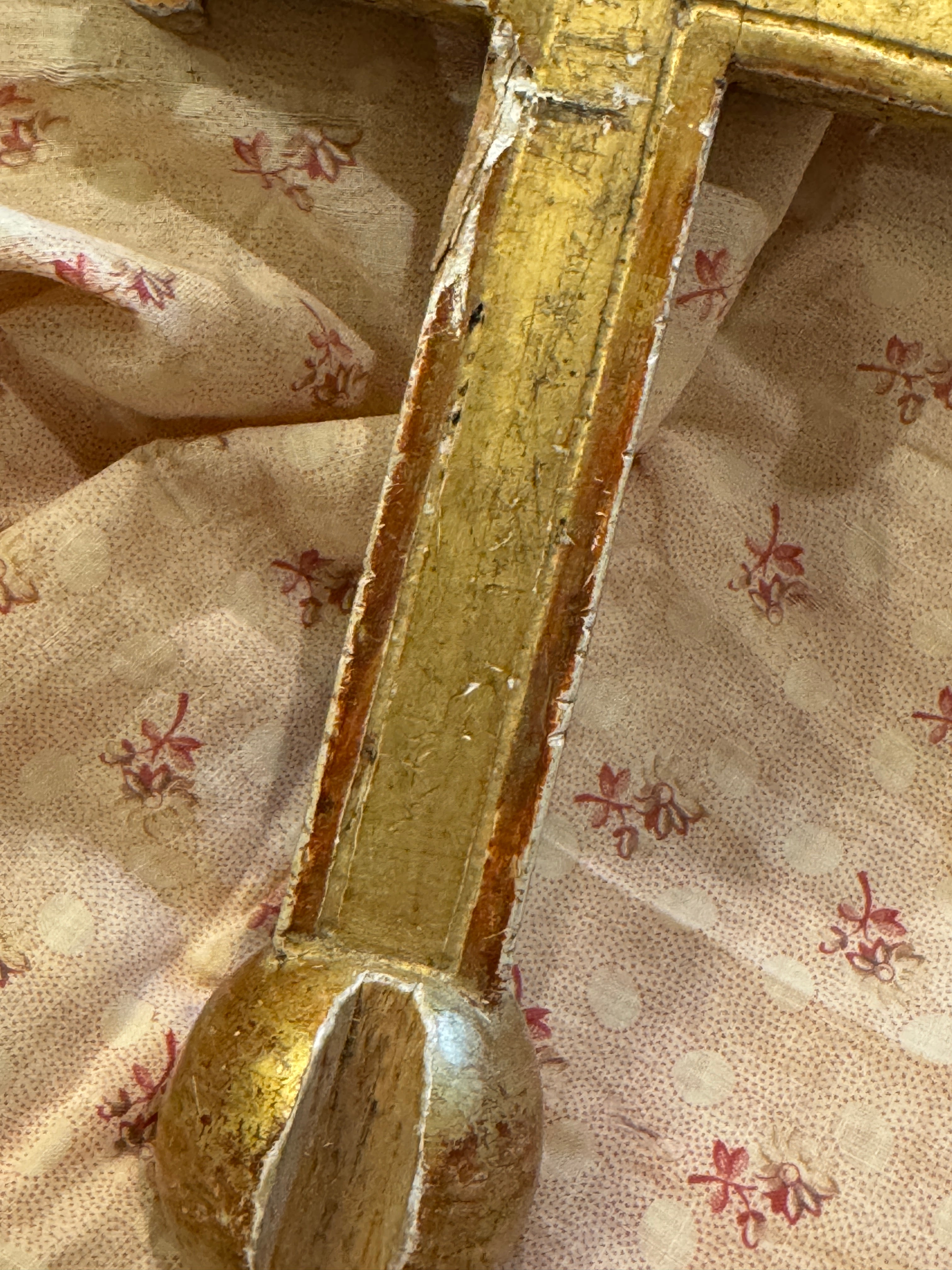 19th-century French Gilded Gesso Cross