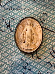 Beautiful Meerschaum 1800s French Religious Icon