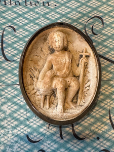 Beautiful Meerschaum 1800s French Religious Icon