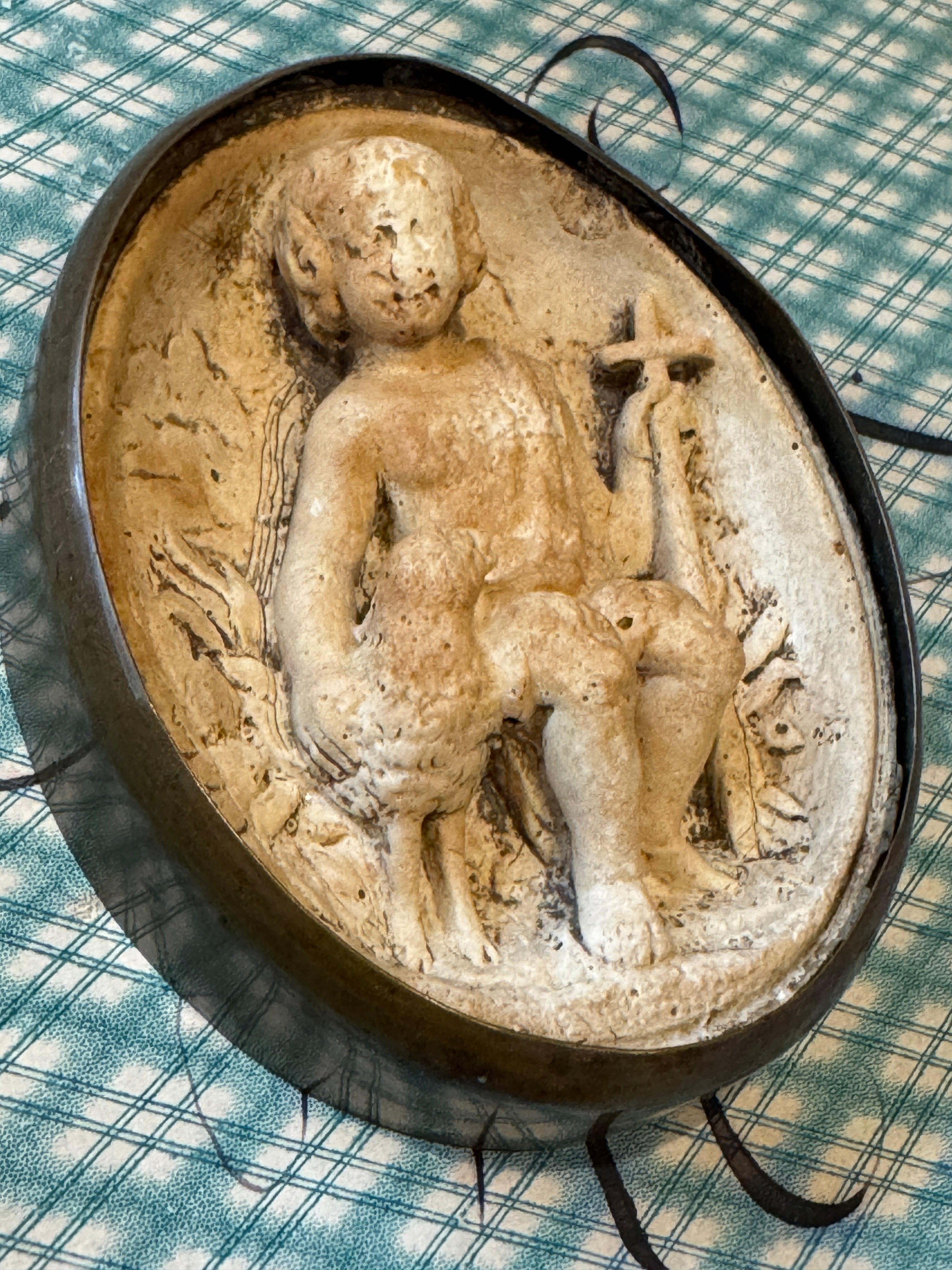 Beautiful Meerschaum 1800s French Religious Icon