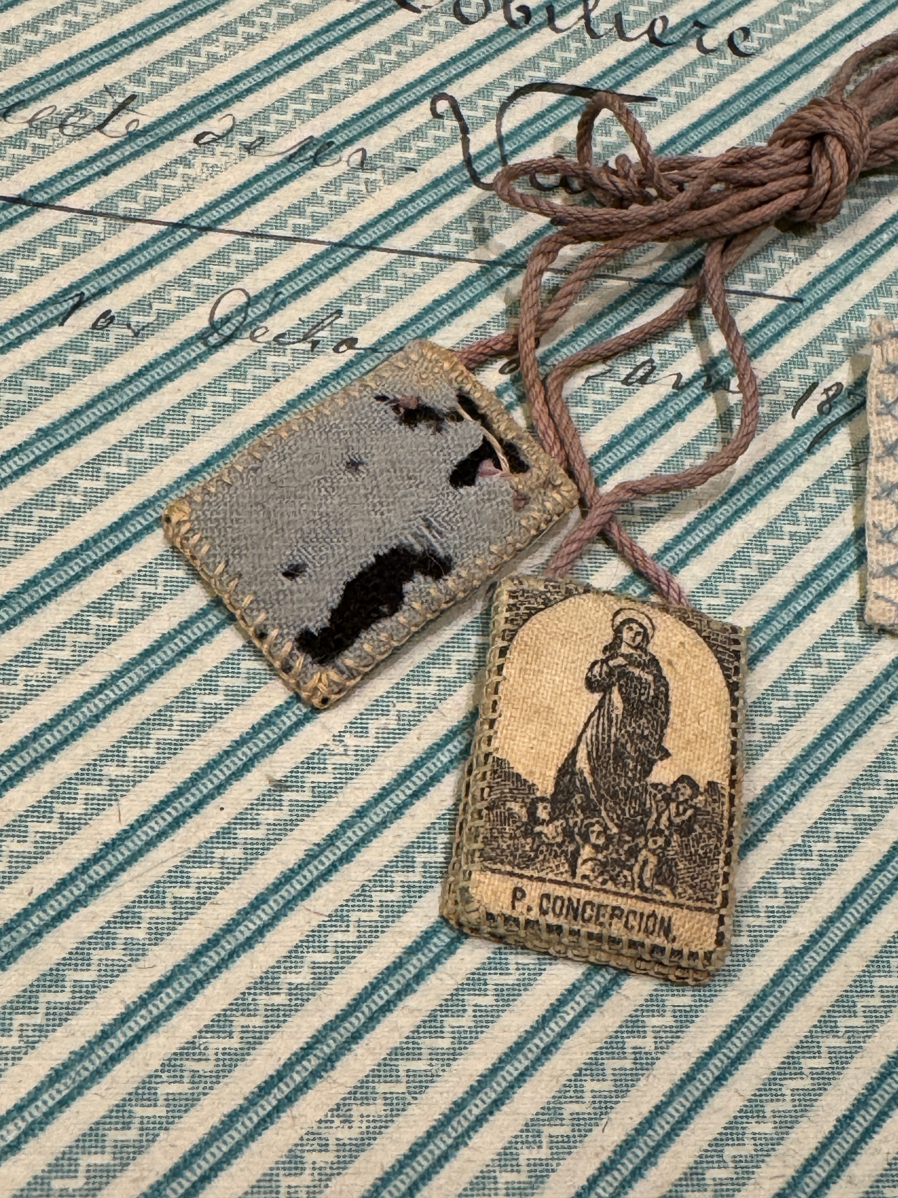 Antique Immaculate Conception Scapulars from France, Italy, and Spain