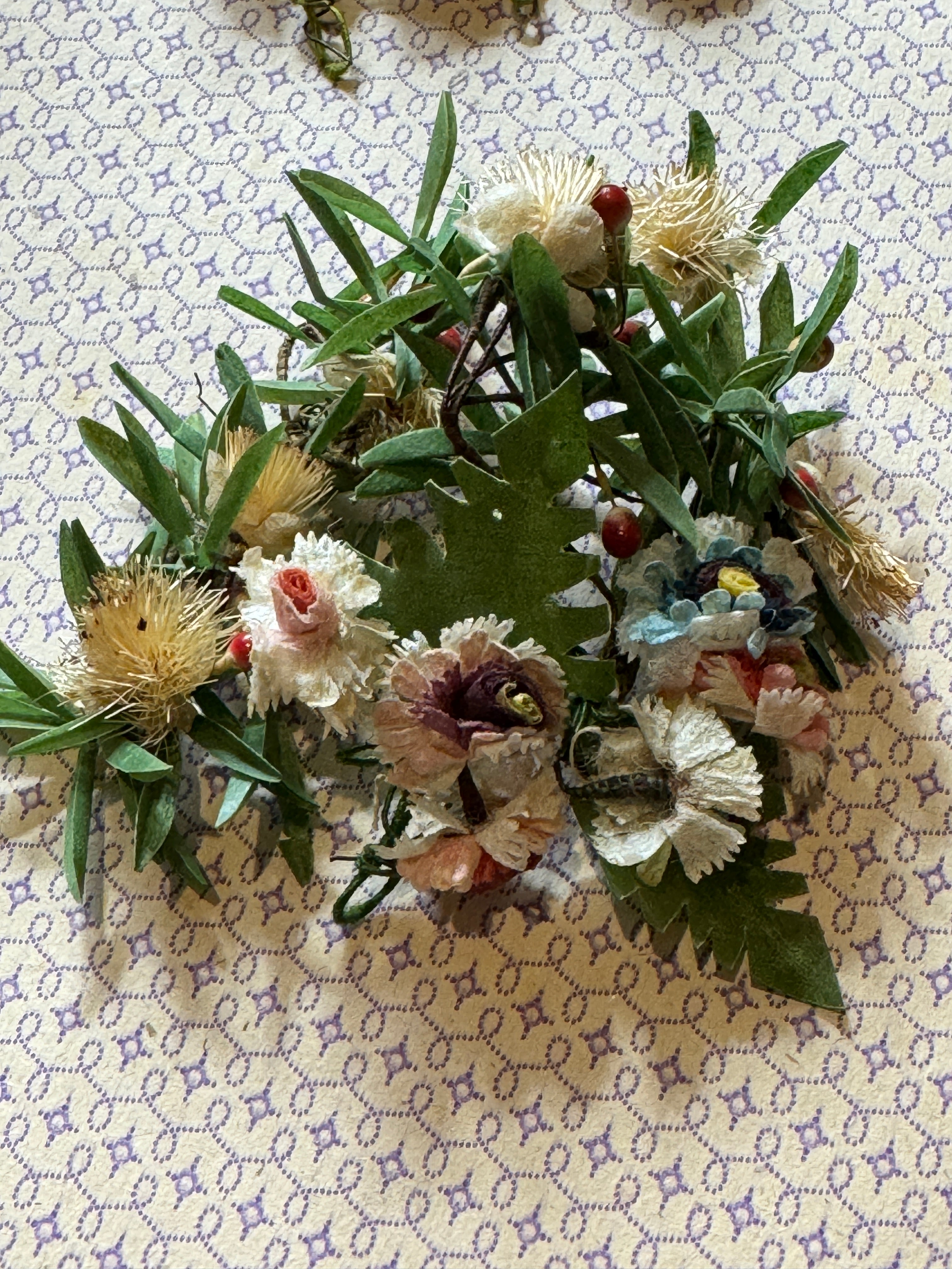 Antique French Paper Flower bundles