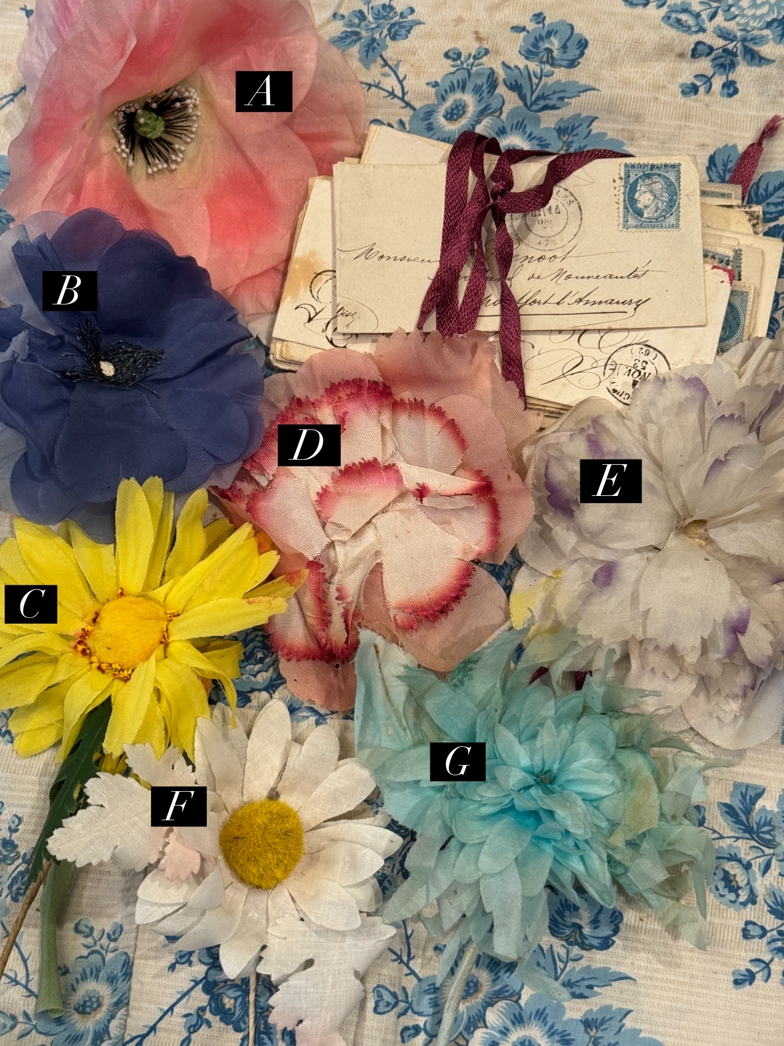Antique French Millinery Flowers