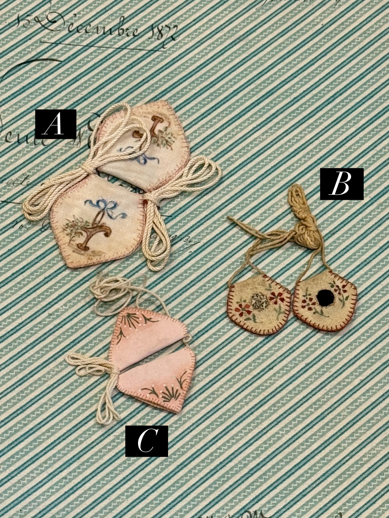 Antique Scapulars from France, Italy, and Spain