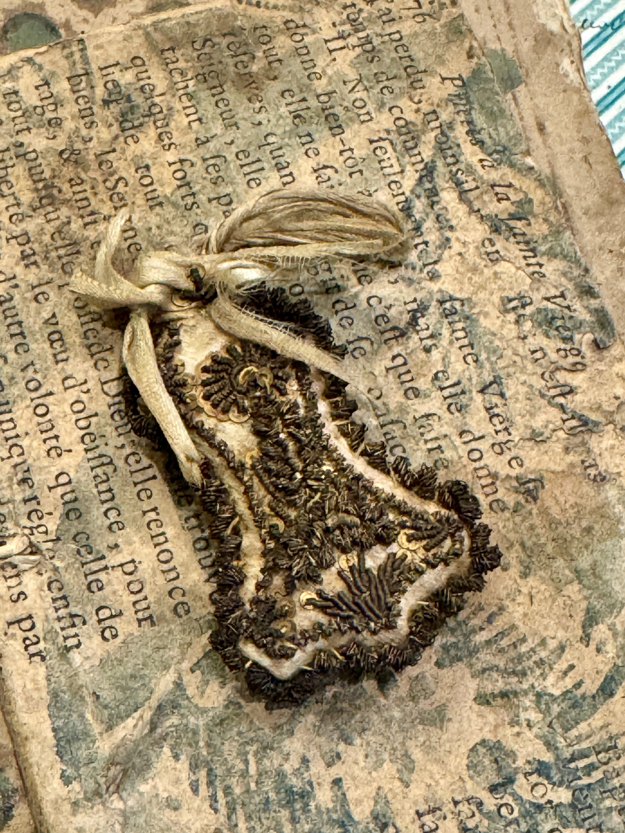1800s Antique Scapular from France, Italy, or Spain