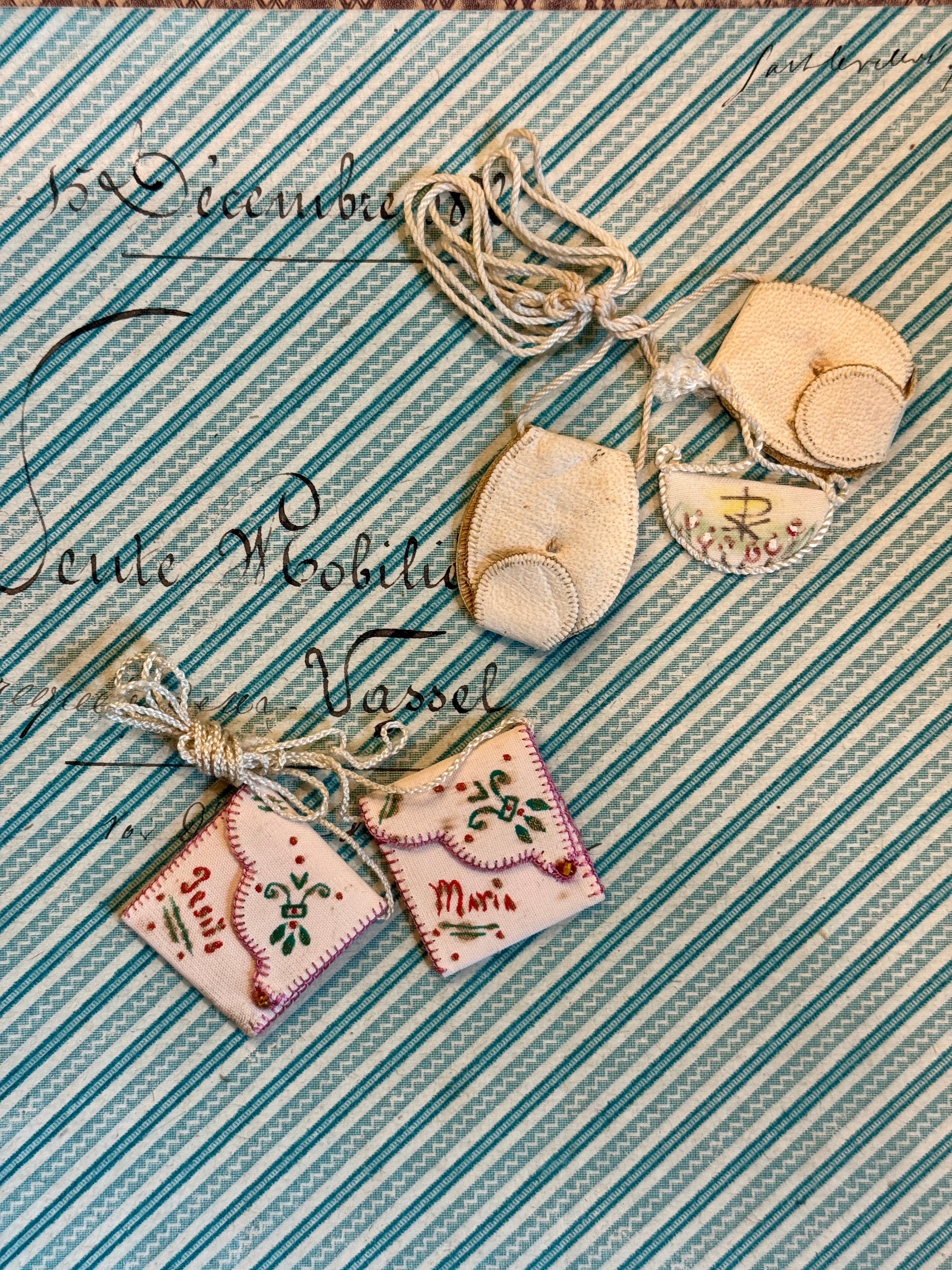 Antique Scapulars from France, Italy, and Spain