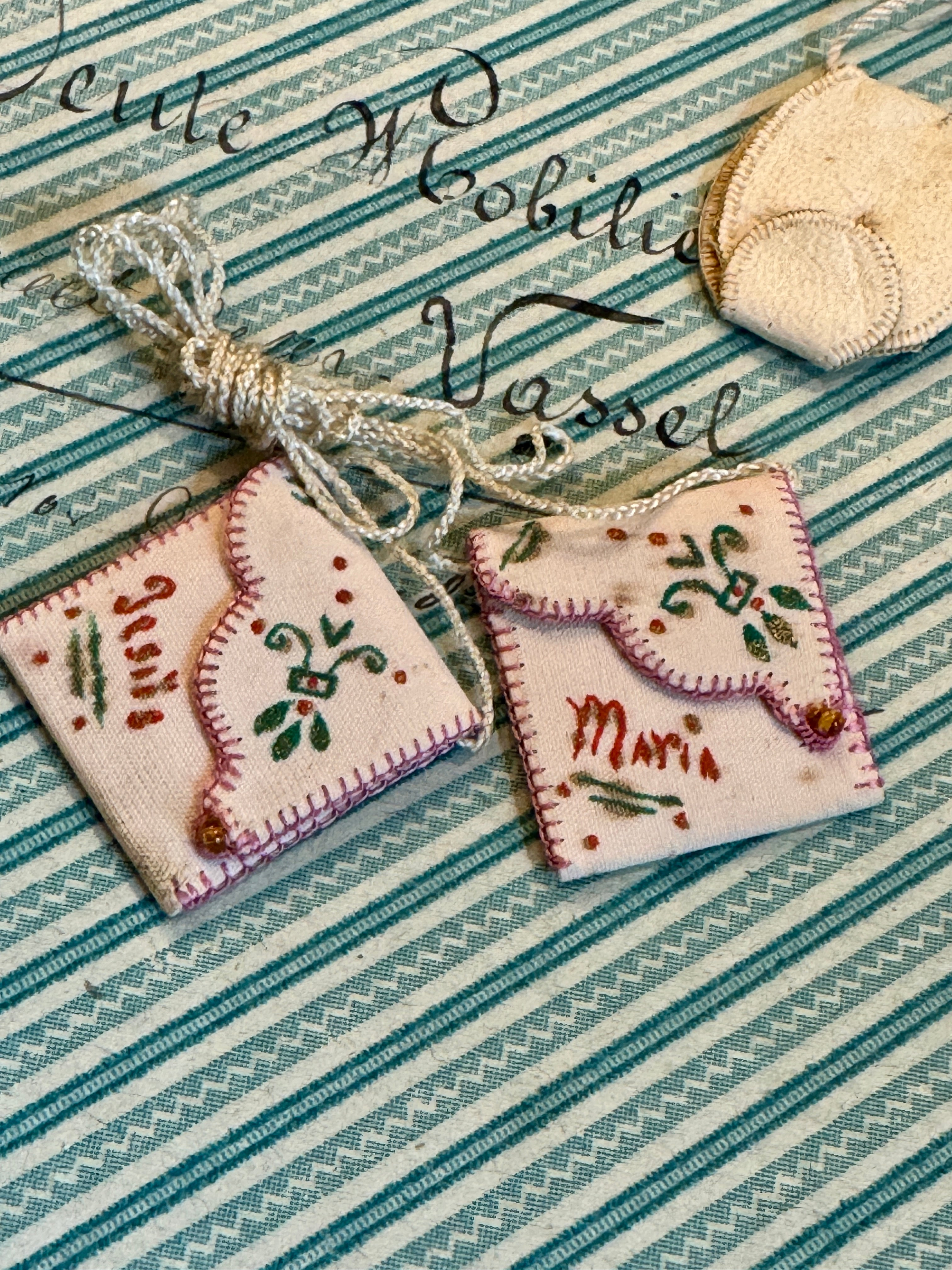 Antique Scapulars from France, Italy, and Spain