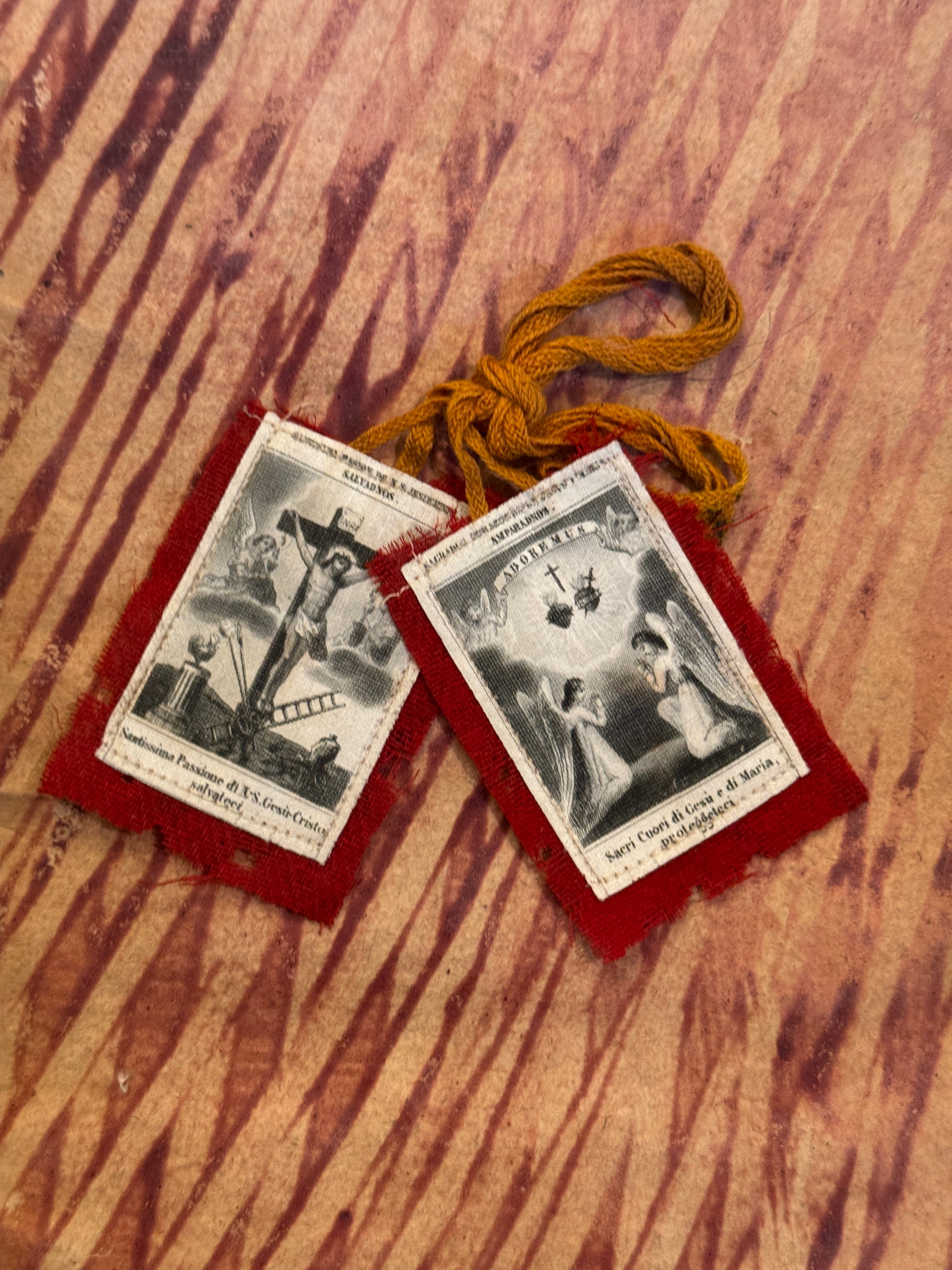 Antique Scapulars from France, Italy, and Spain