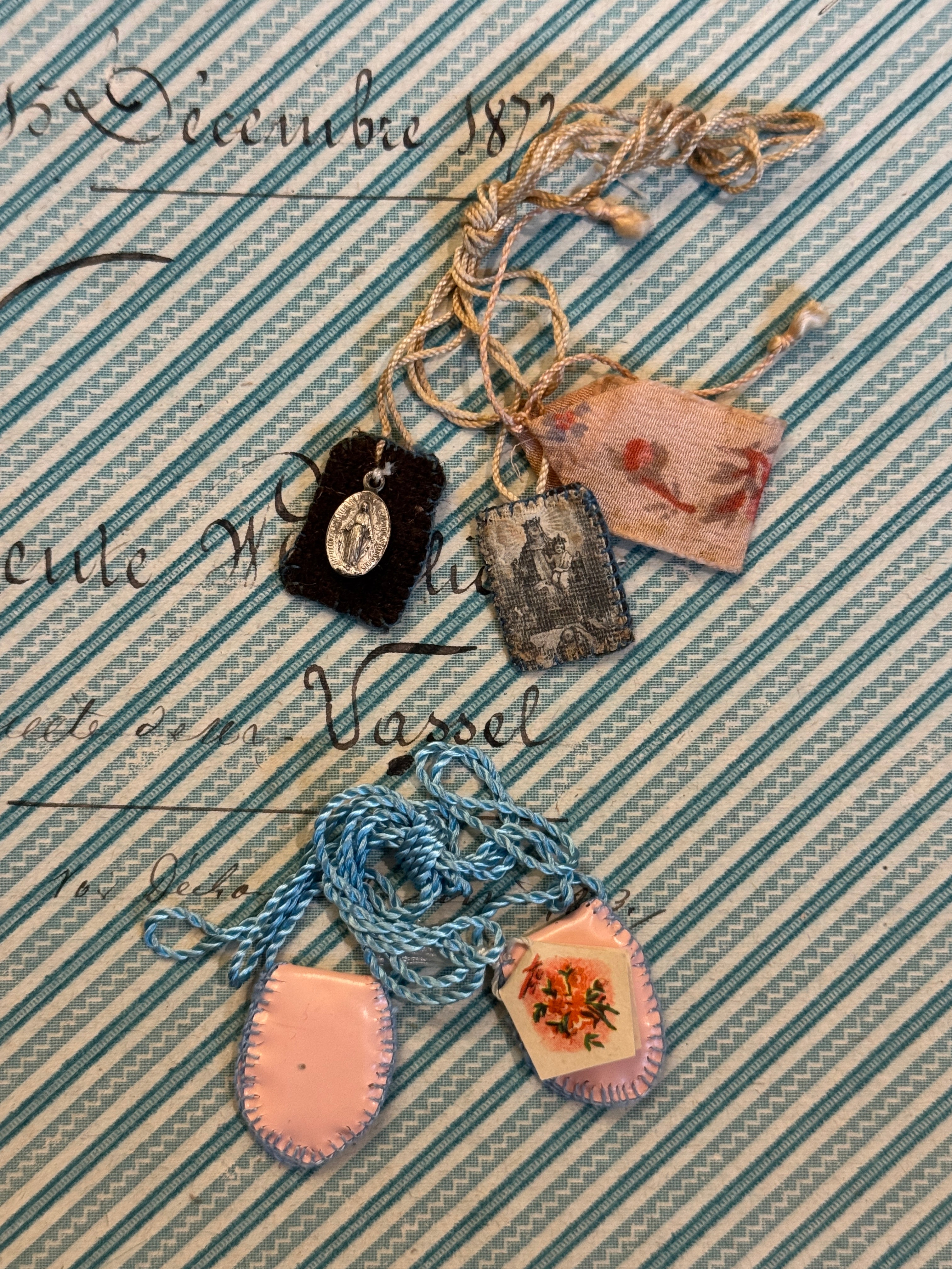 Antique Scapulars from France, Italy, and Spain
