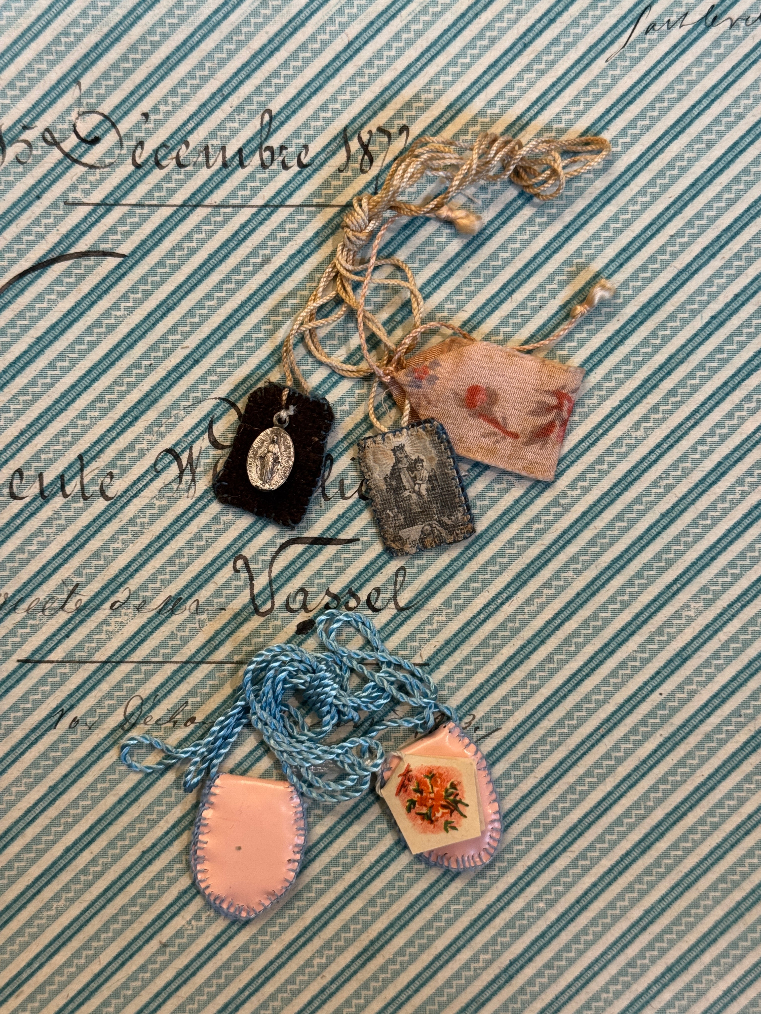 Antique Scapulars from France, Italy, and Spain
