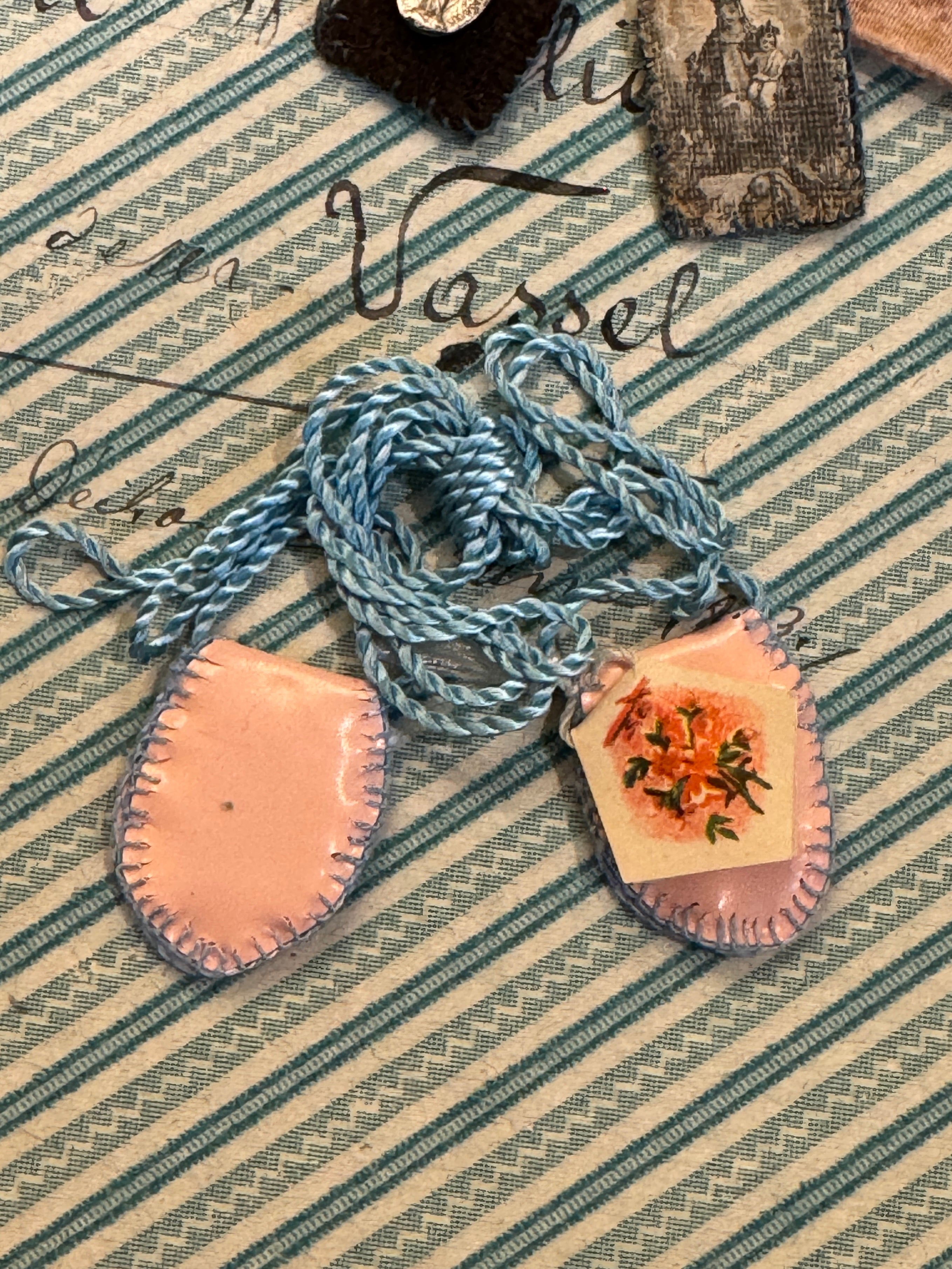 Antique Scapulars from France, Italy, and Spain