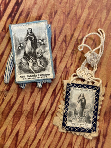 Antique Scapulars from France, Italy, and Spain