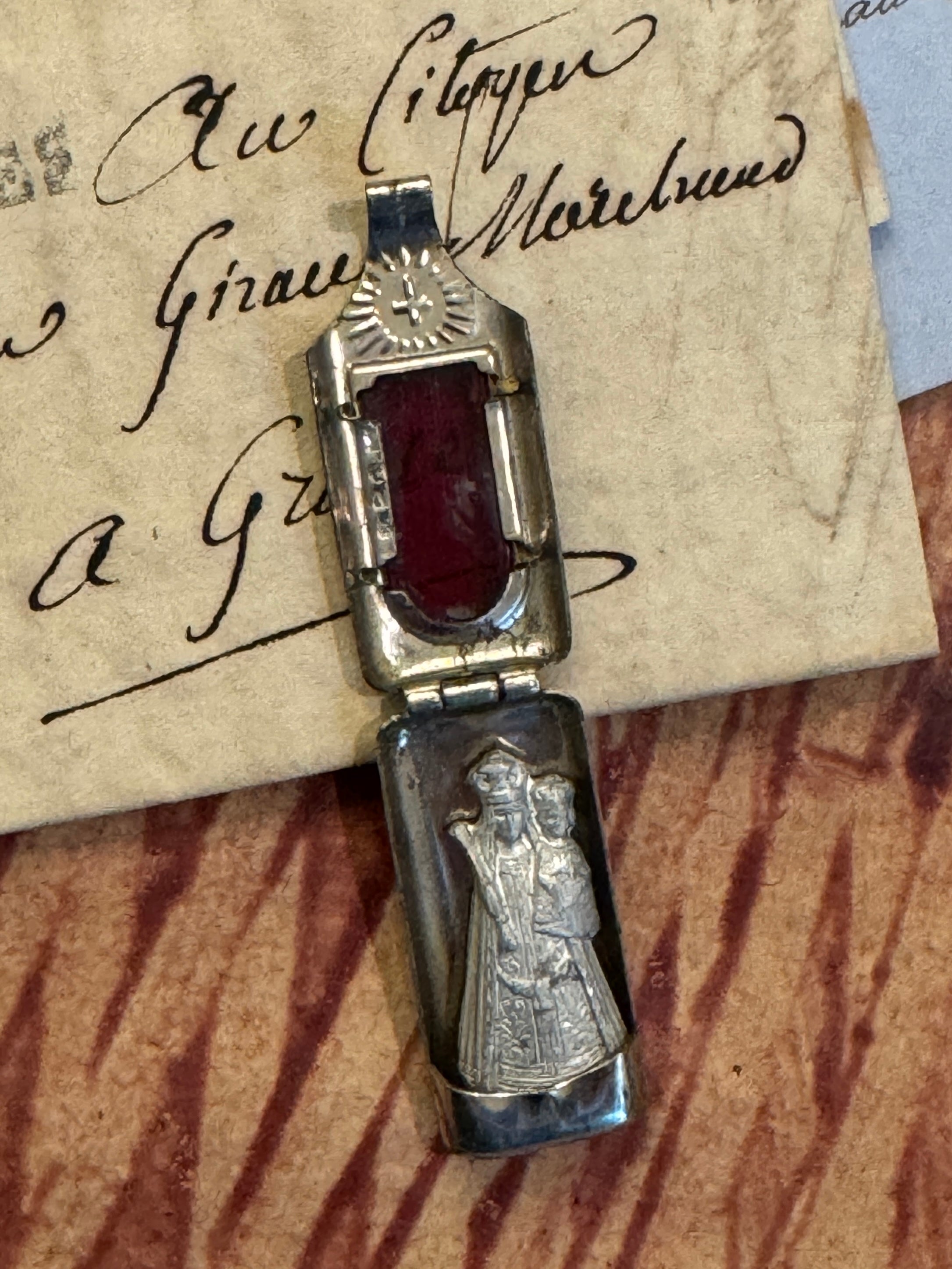 Antique Red Pocket Shrine