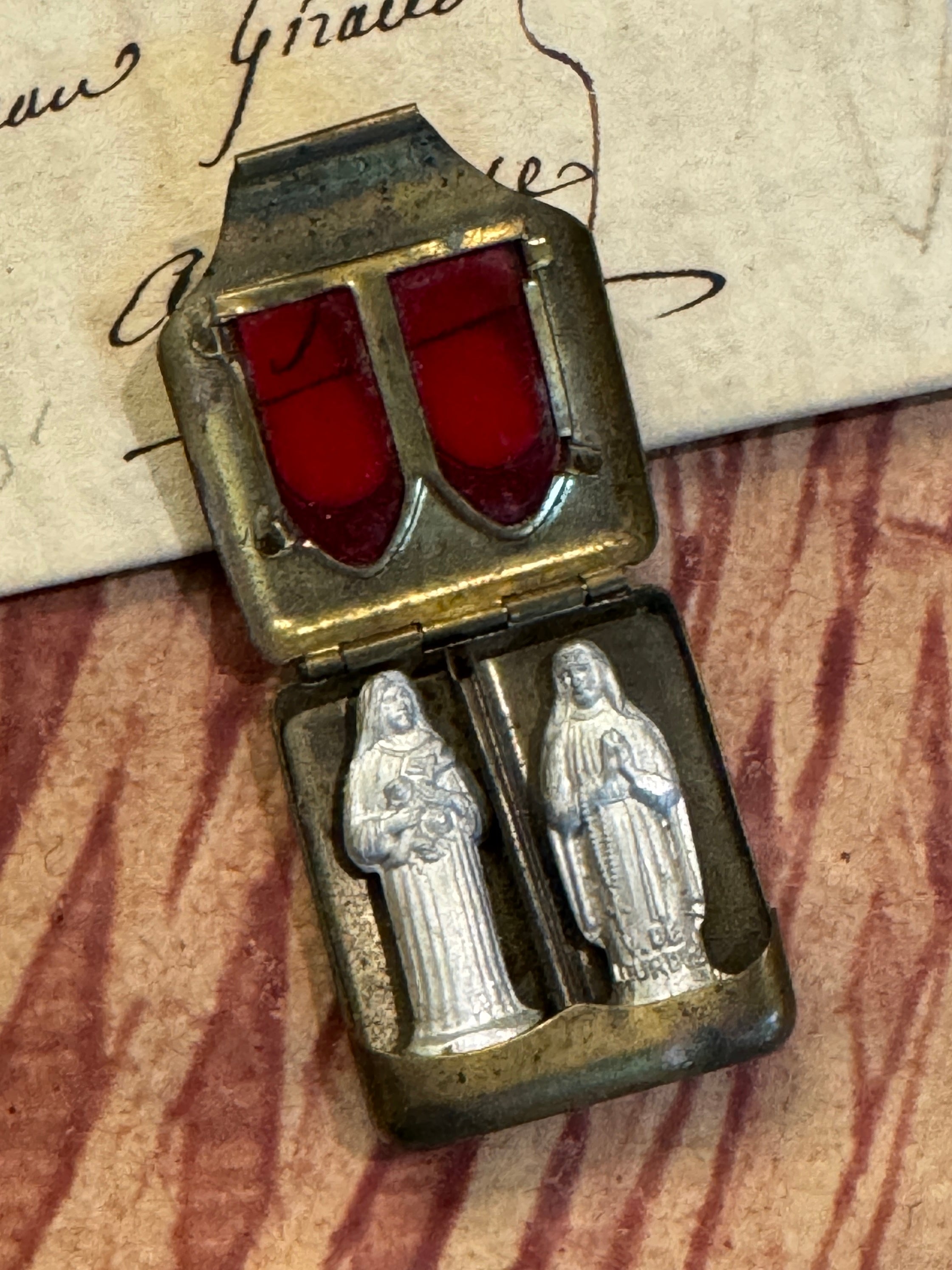 Antique Red Double Pocket Shrine