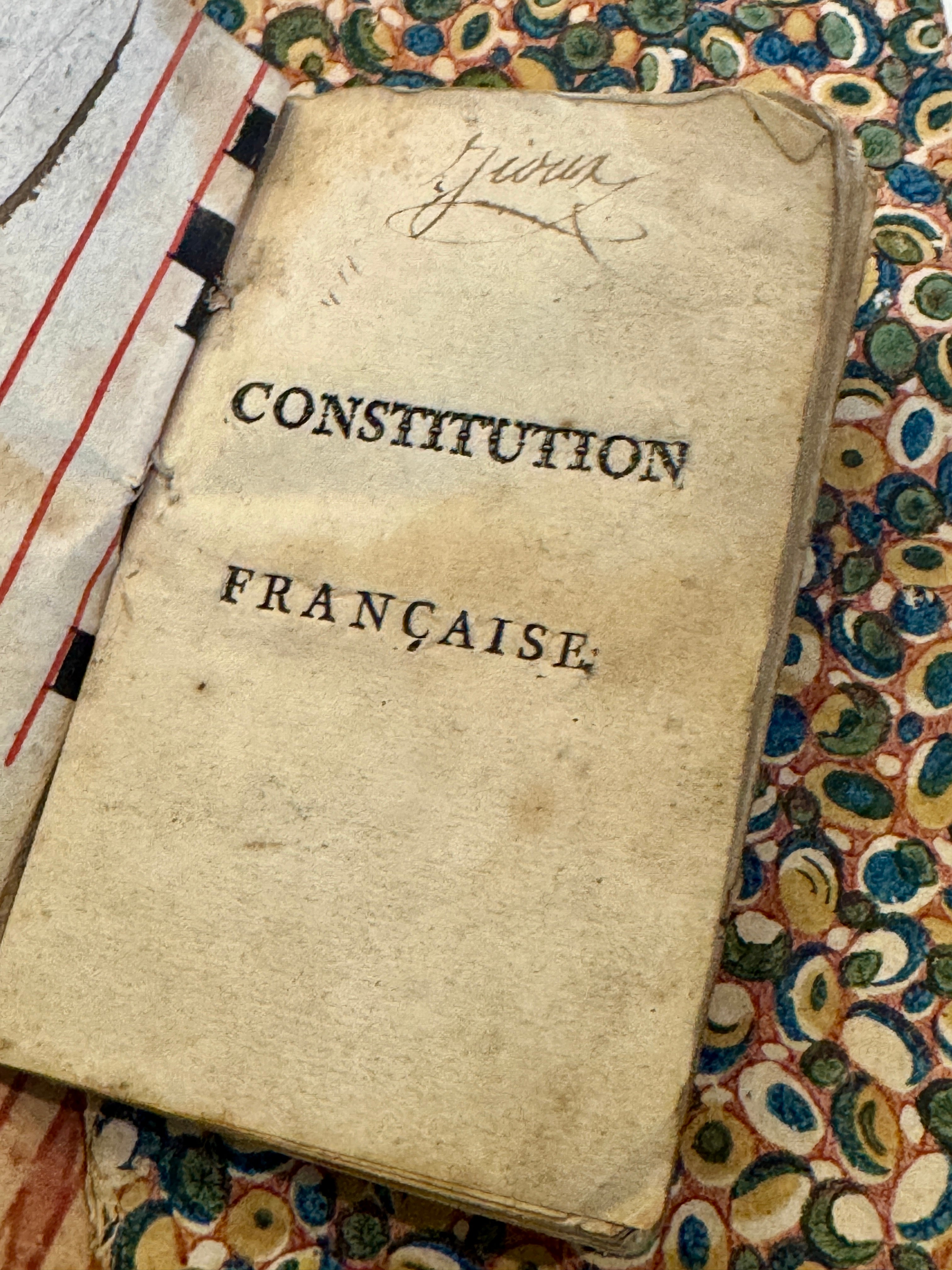 Antique 1793 French Dominote Constitution Book