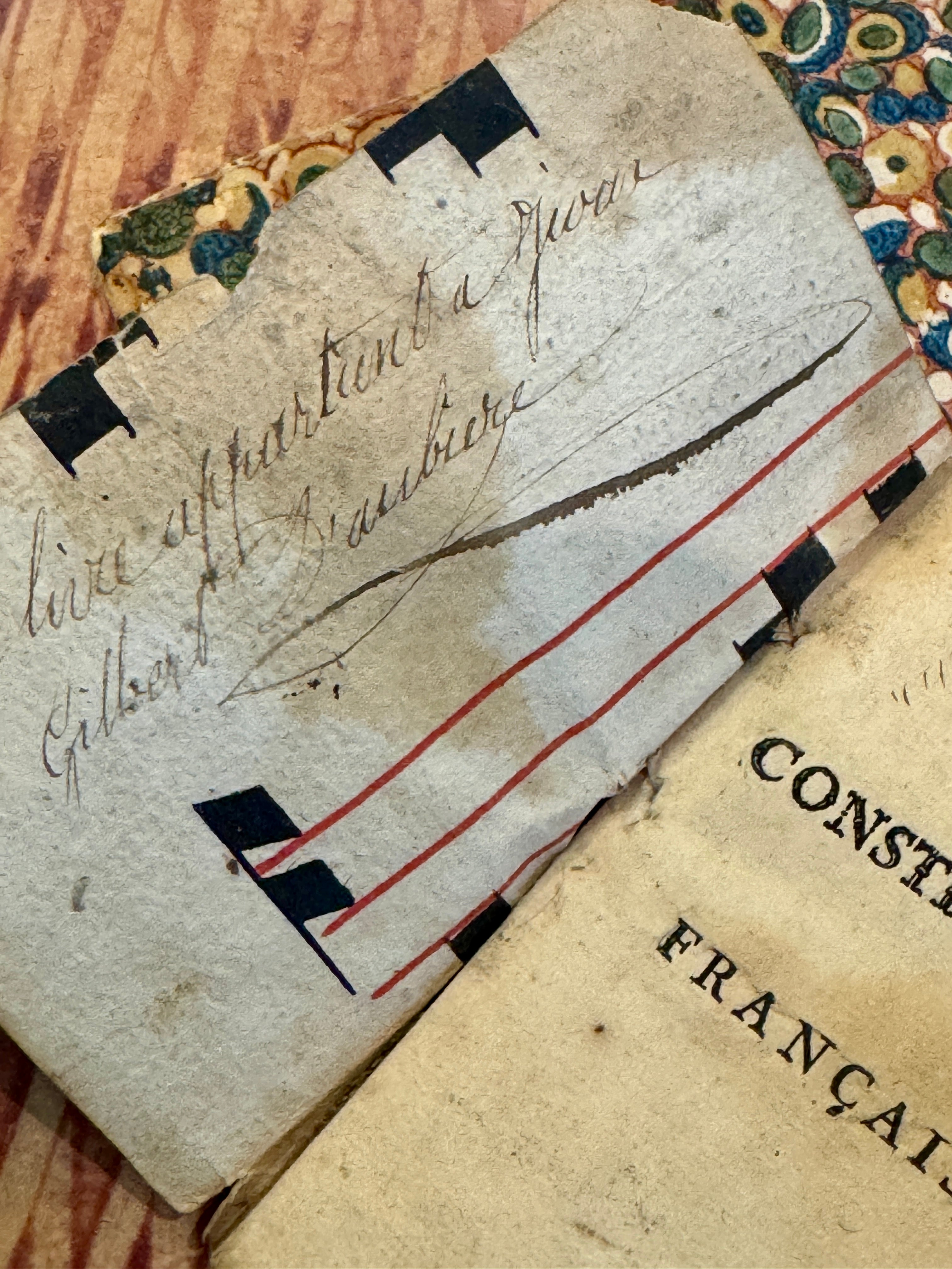 Antique 1793 French Dominote Constitution Book