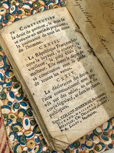Antique 1793 French Dominote Constitution Book