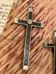 Beautiful Antique French Memento Mori Crucifixes