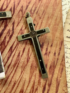 Beautiful Antique French Memento Mori Crucifixes