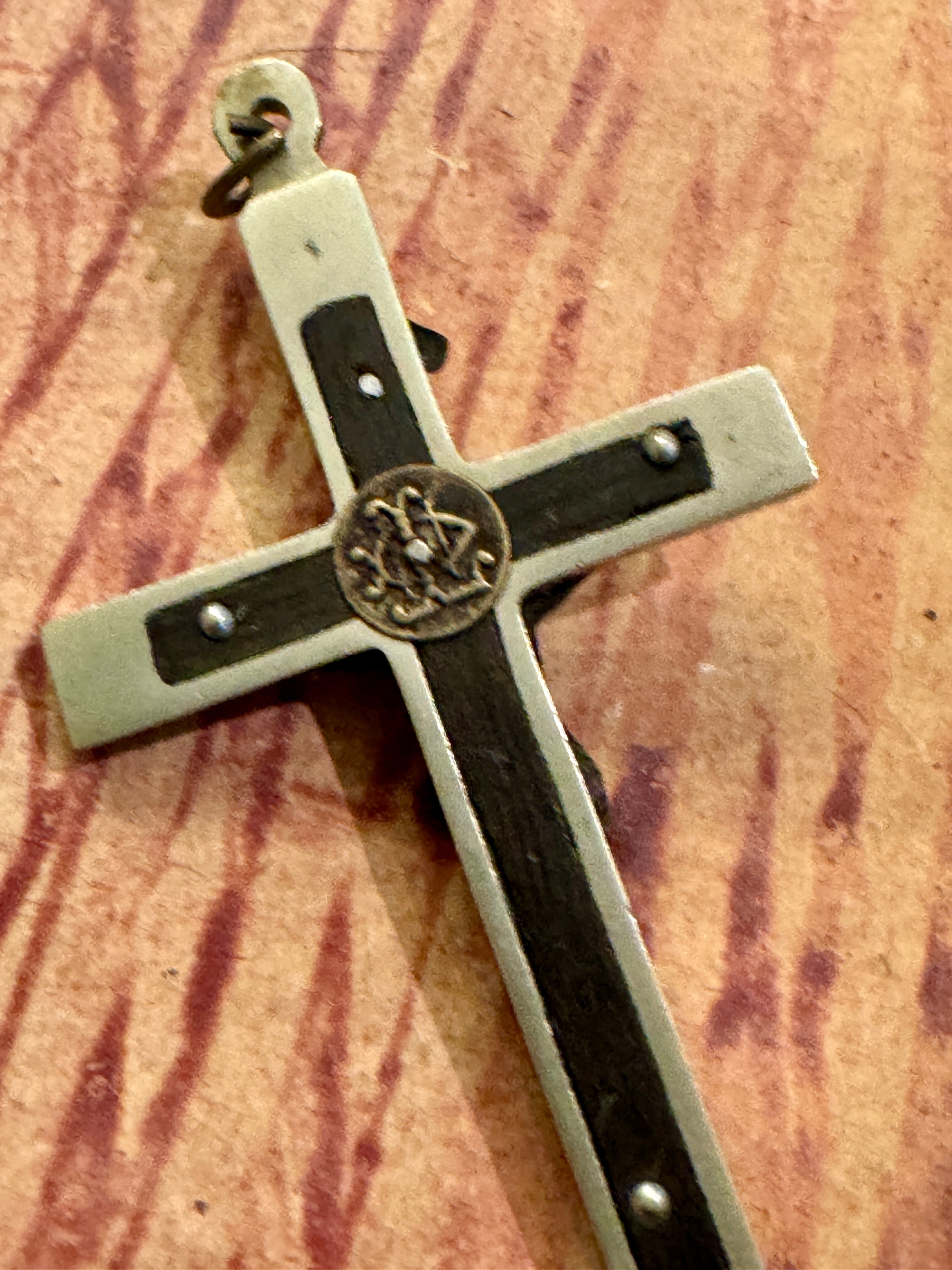 Beautiful Antique French Memento Mori Crucifixes