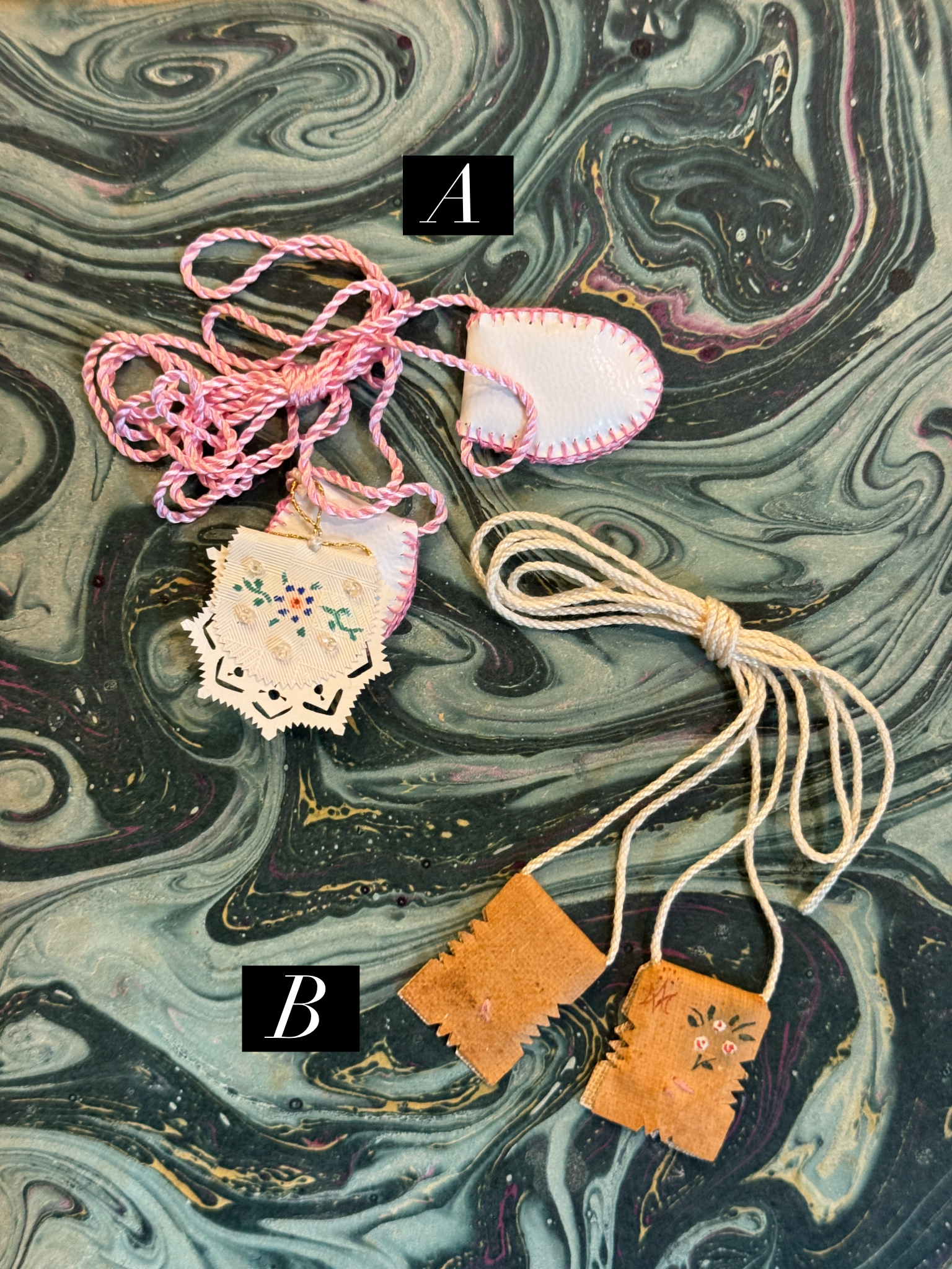 Antique Scapulars from France, Italy, and Spain