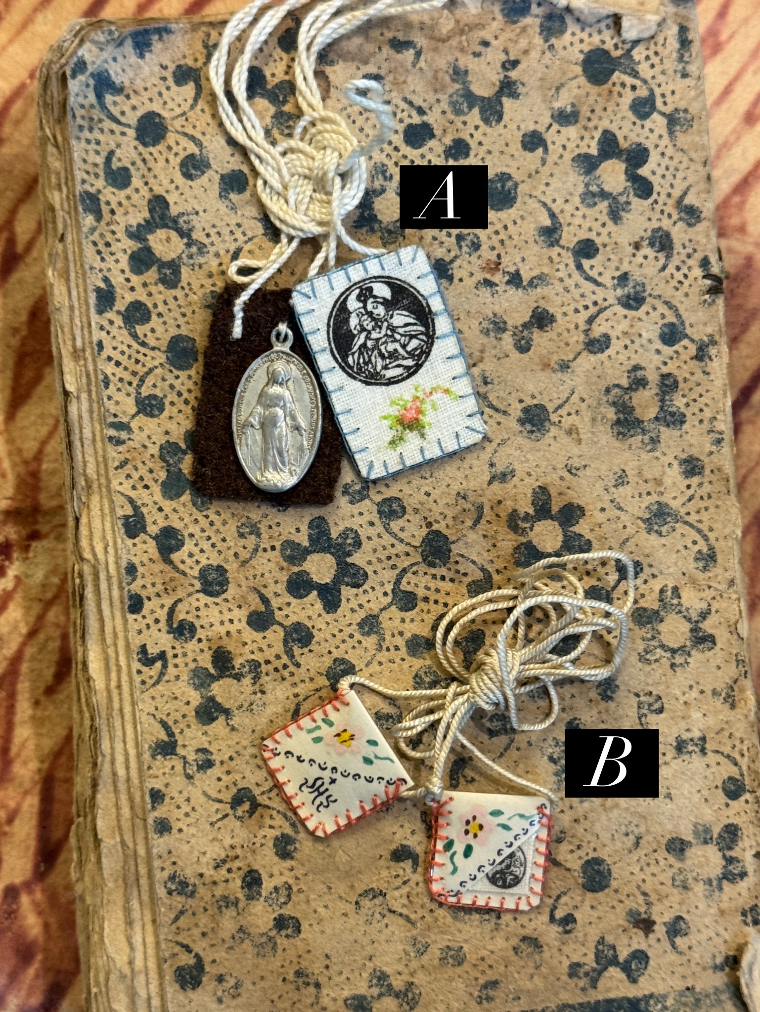 Antique Scapulars from France, Italy, and Spain