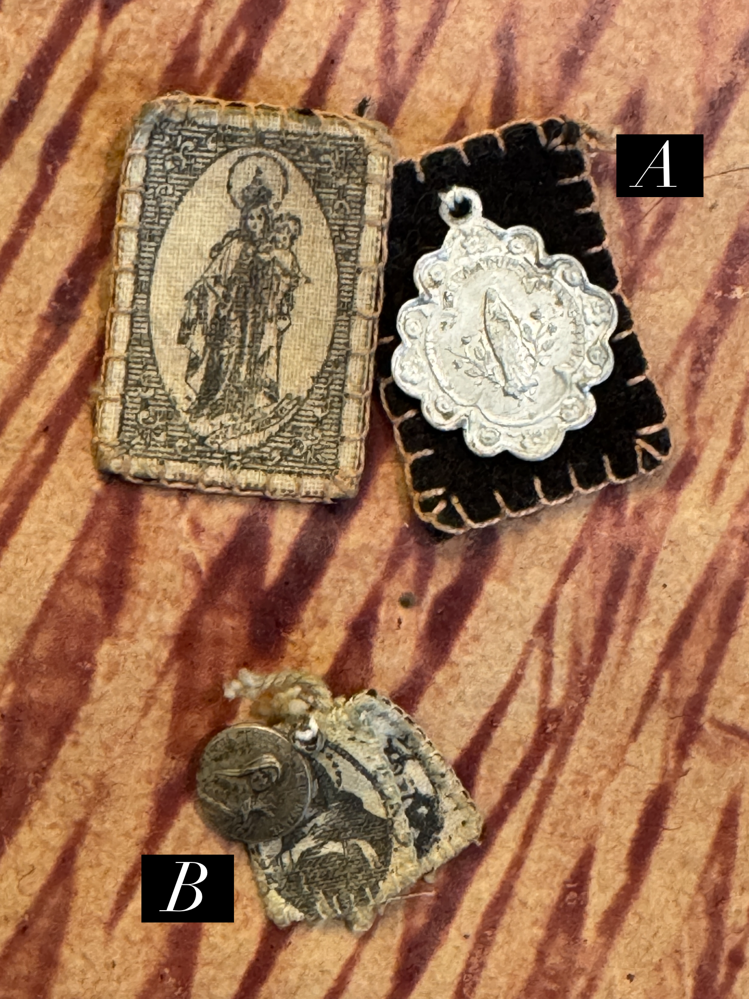 Antique Scapulars from France, Italy, and Spain