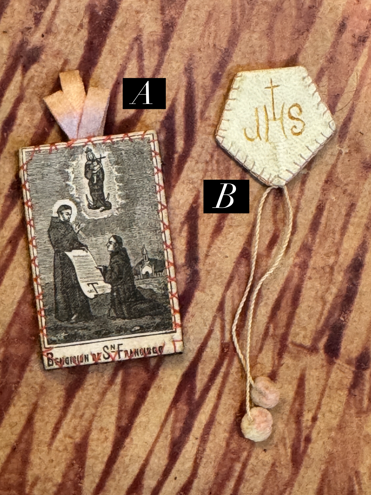 Antique Scapulars from France, Italy, and Spain