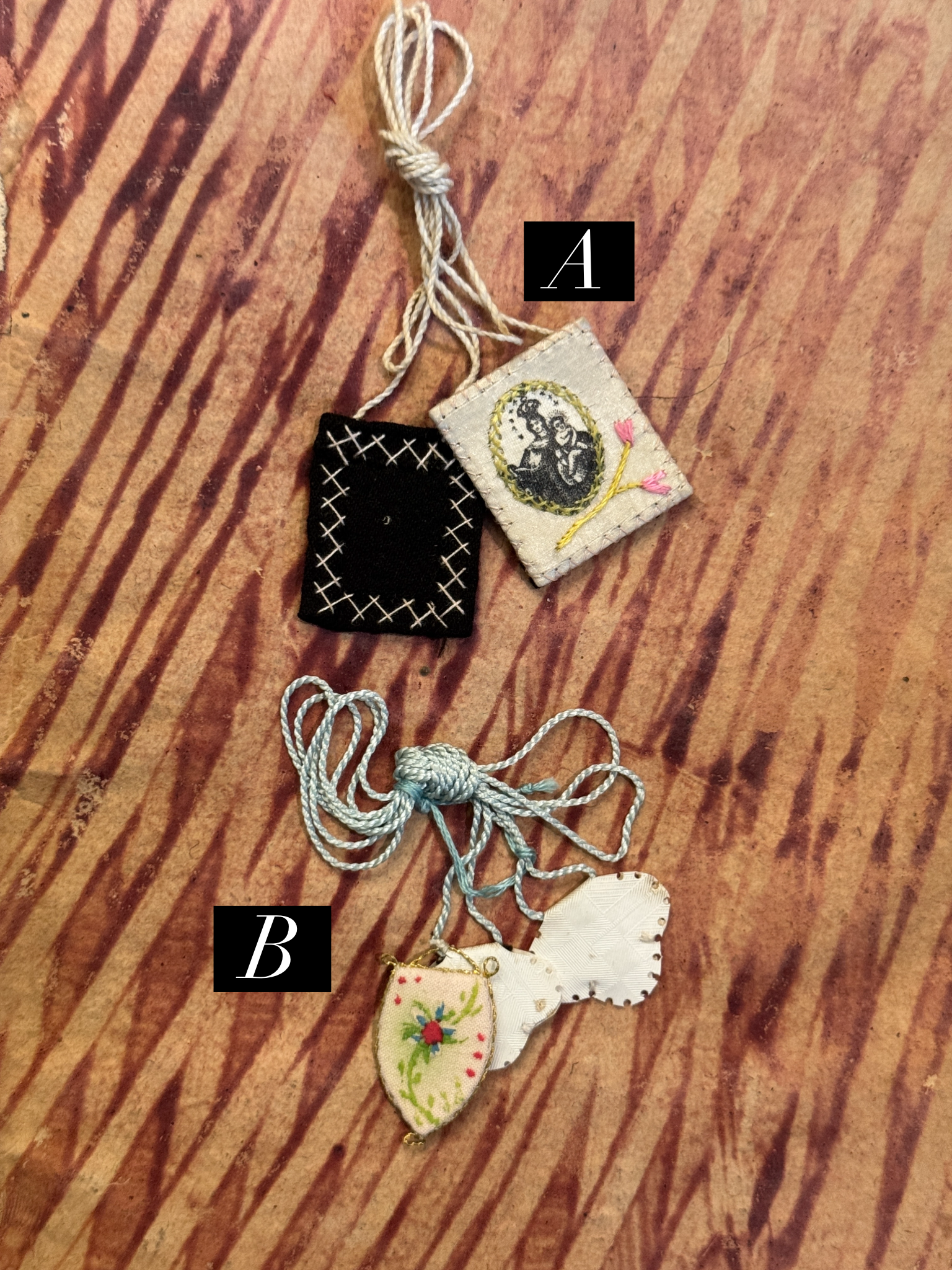 Antique Scapulars from France, Italy, and Spain