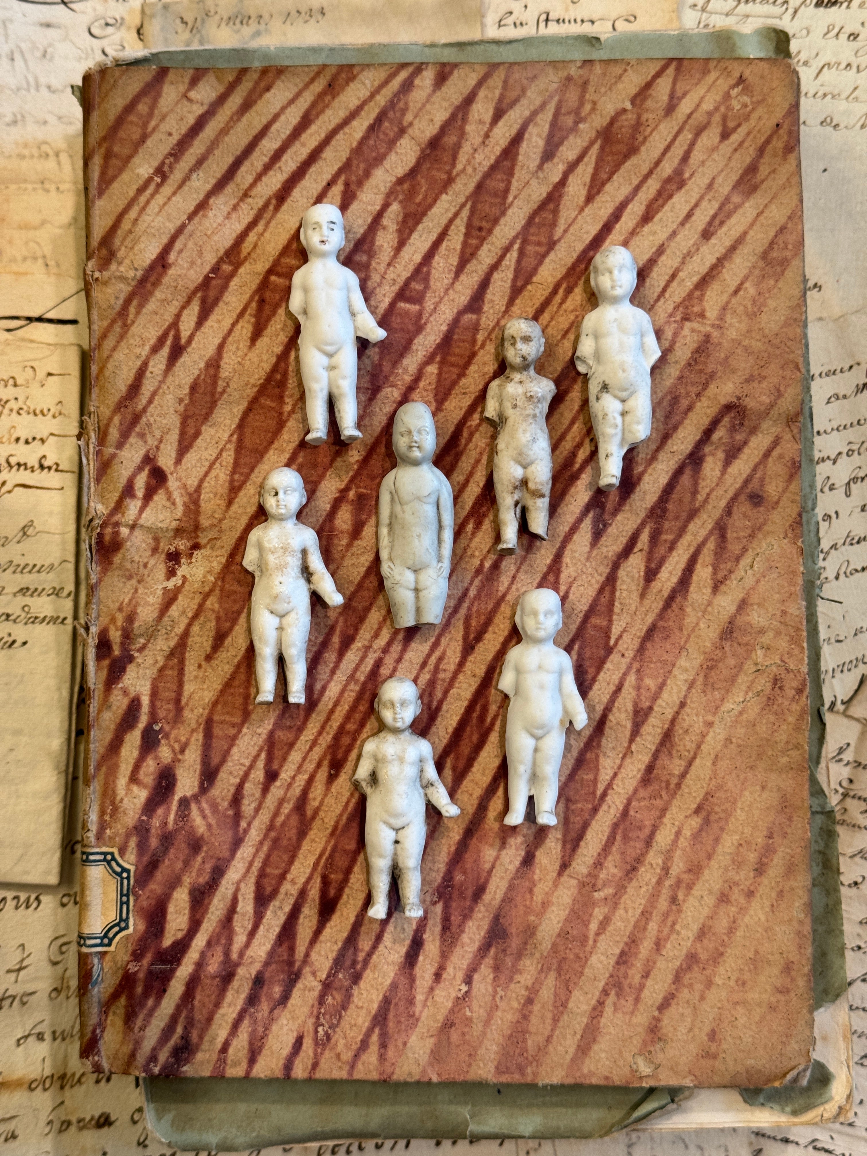 1.9" - 2.1" Antique German Frozen Charlotte's - A17