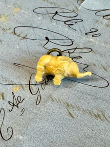 Vintage French Celluloid Elephant Charm/Pendant