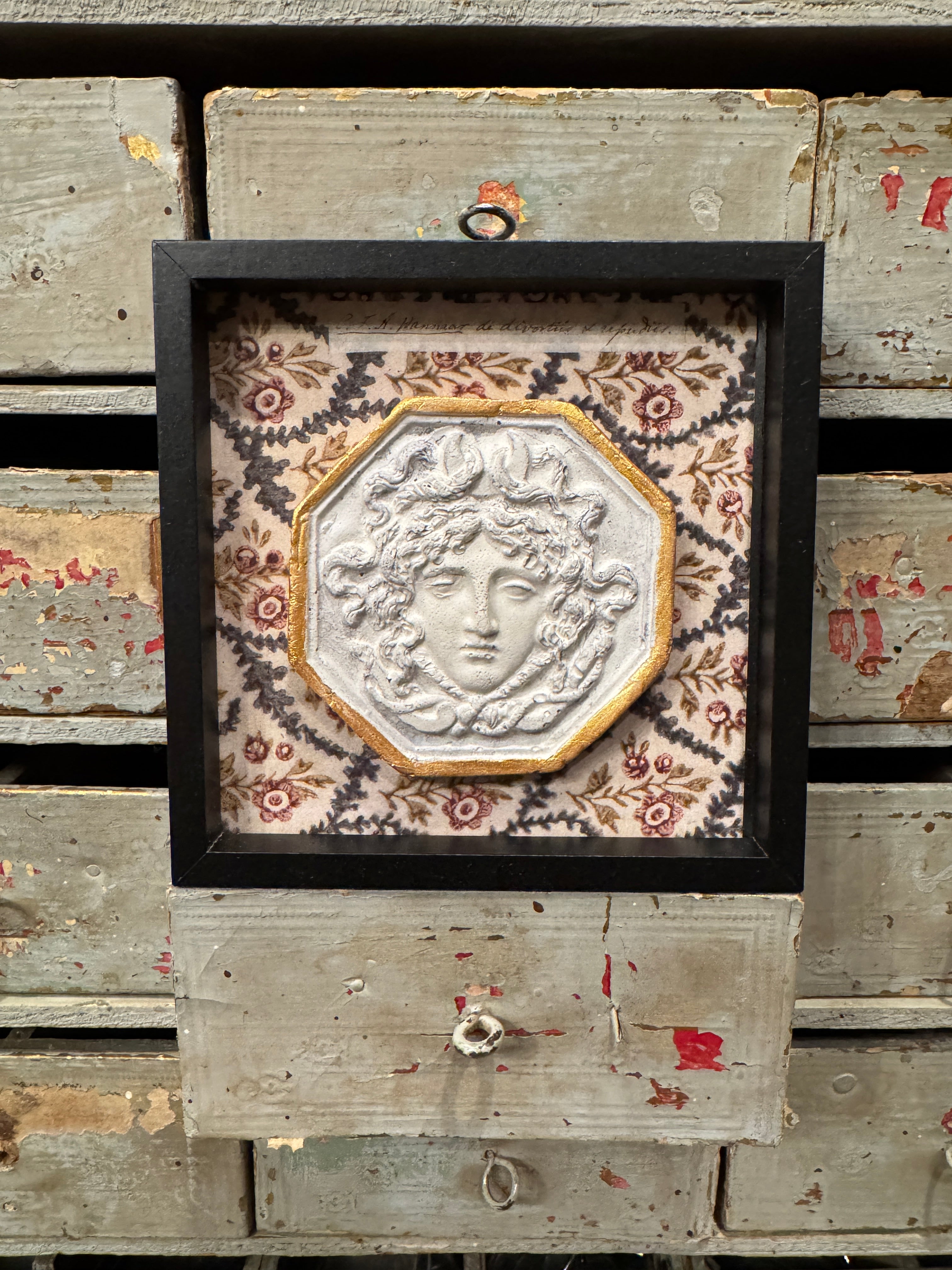 Hanging or Sitting Framed Medusa Intaglio