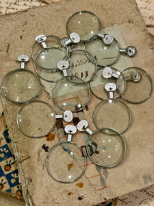 Antique Optical Lens with Silver Frame and ROUND Top