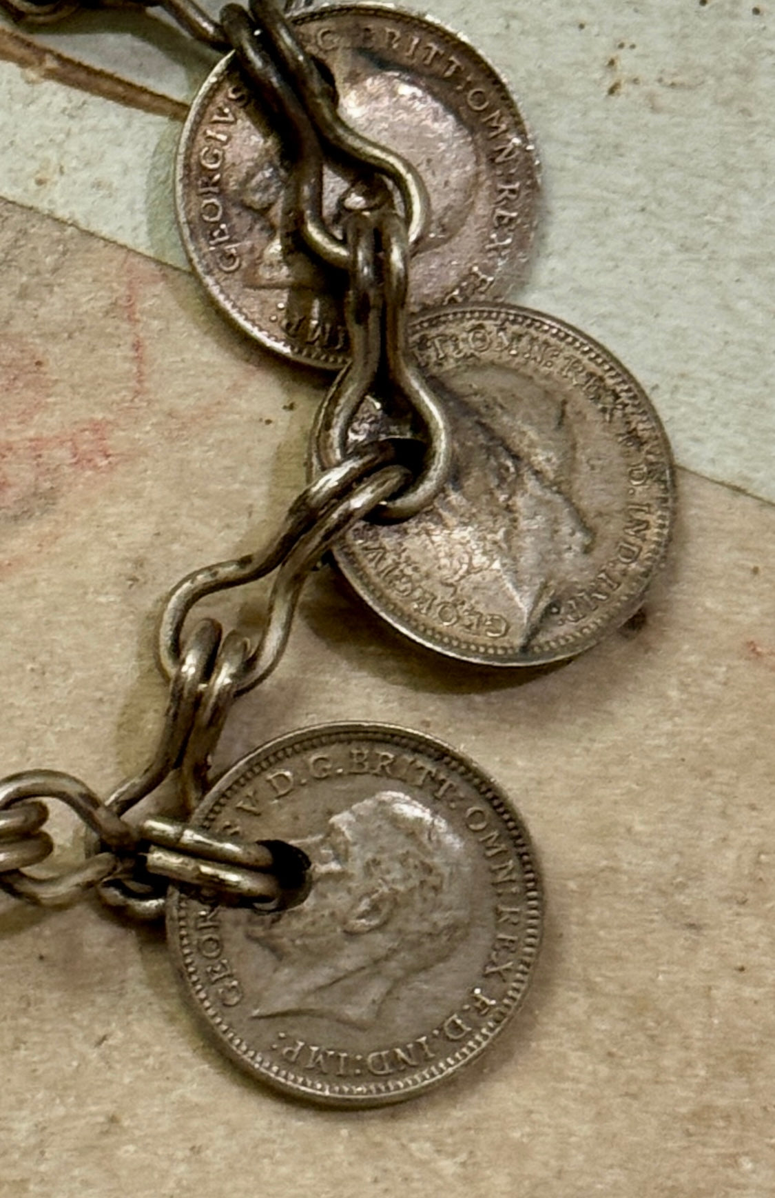 Great Britain, Silver 6 Pence King George V Bracelet