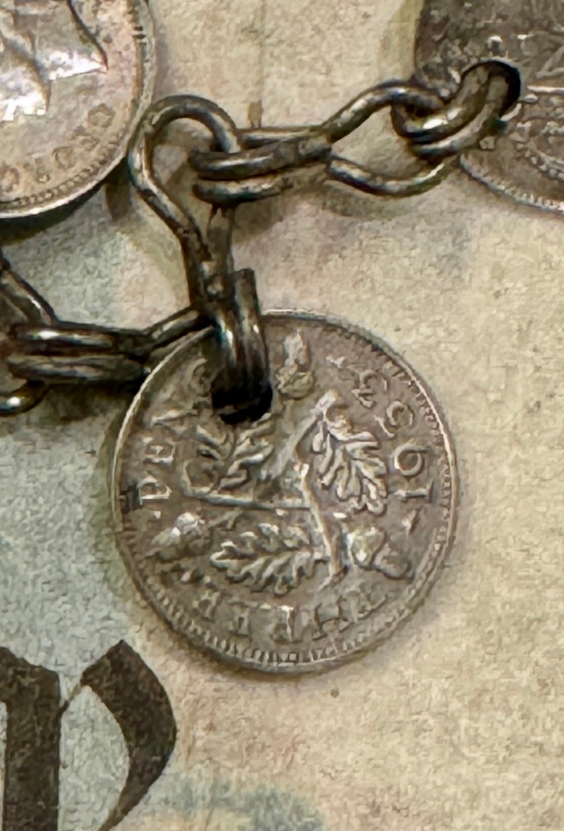Great Britain, Silver 6 Pence King George V Bracelet
