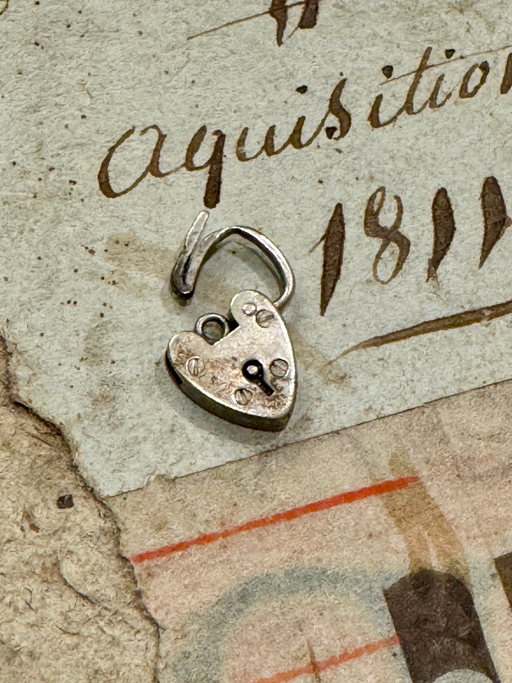 Silver Heart Lock Pendant