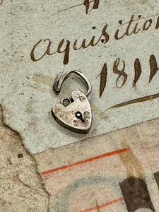 Silver Heart Lock Pendant