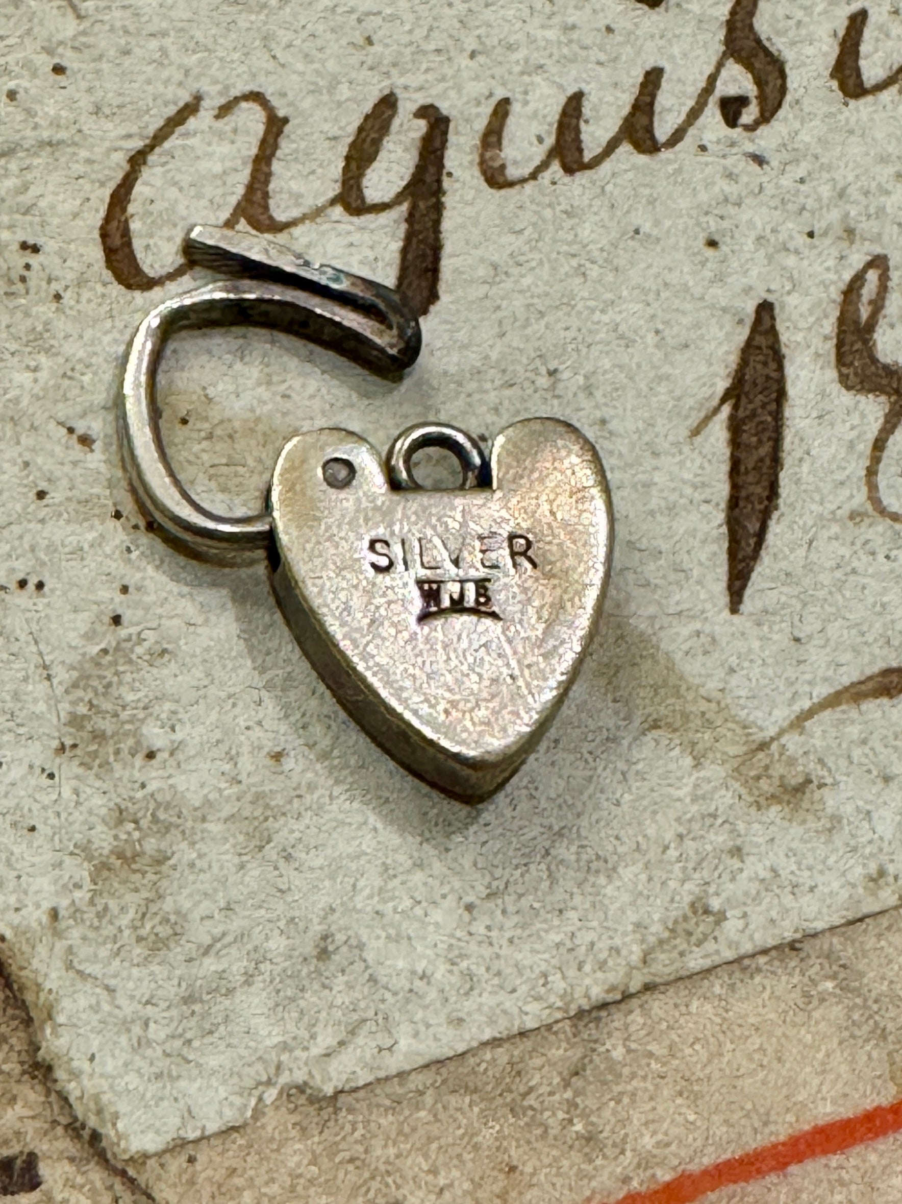 Silver Heart Lock Pendant