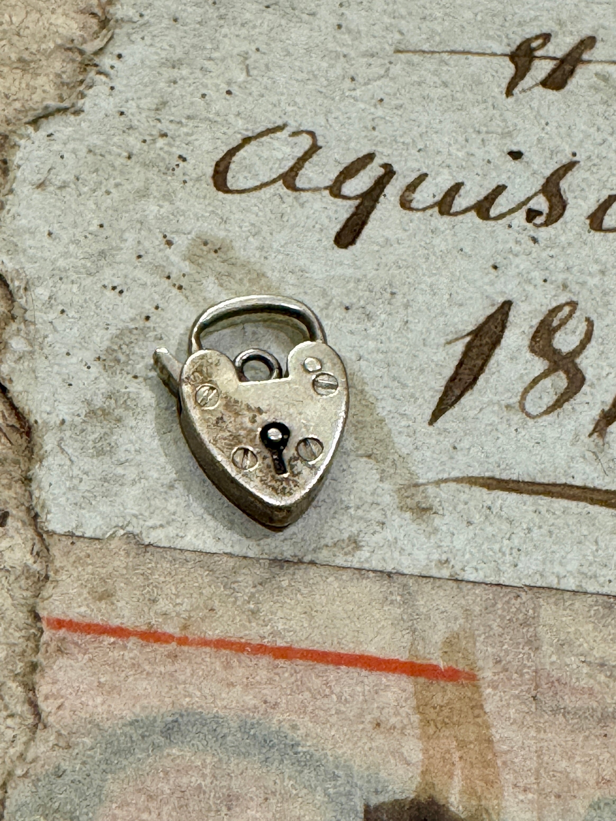 Silver Heart Lock Pendant
