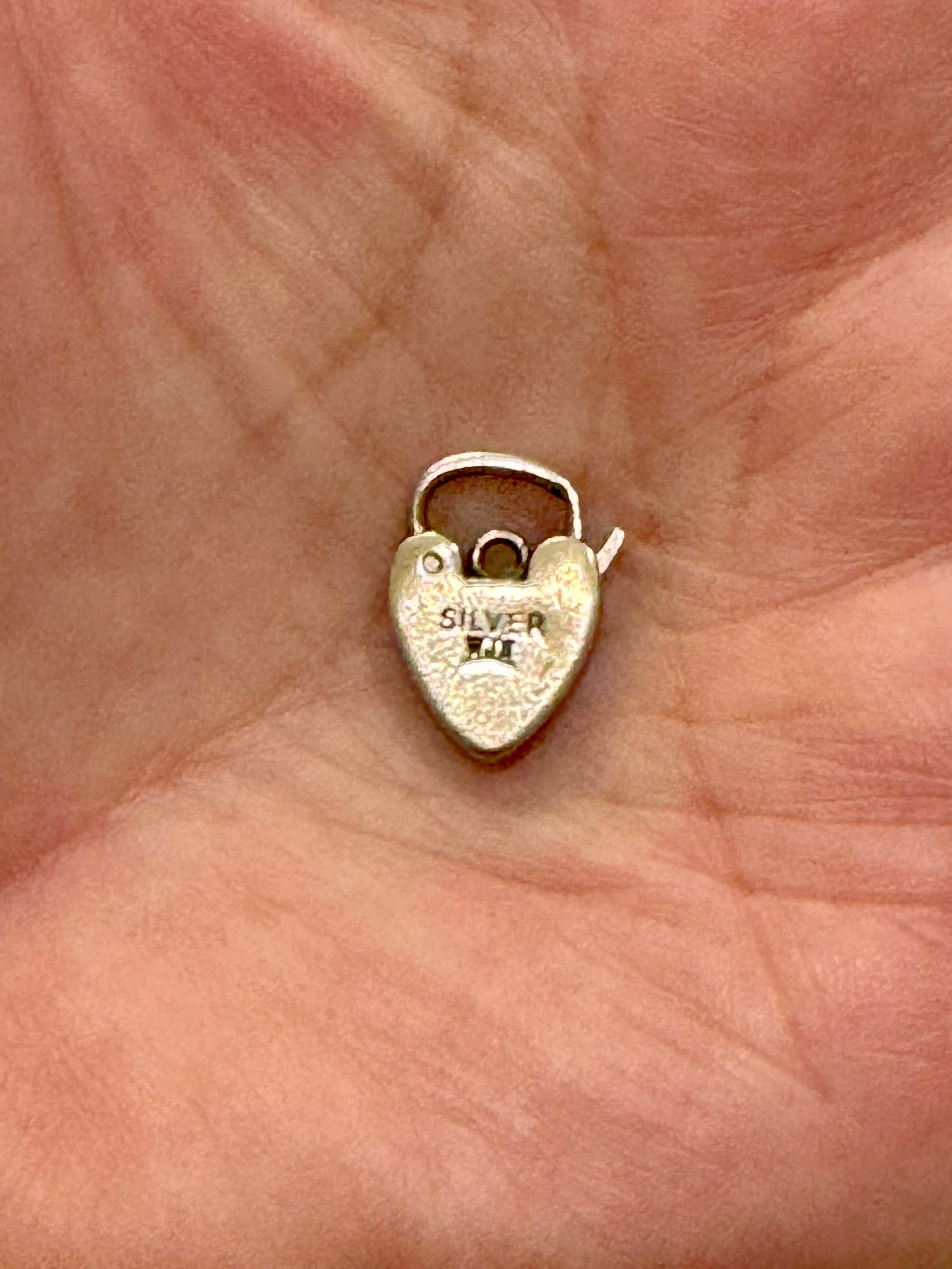 Silver Heart Lock Pendant