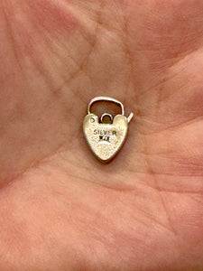 Silver Heart Lock Pendant