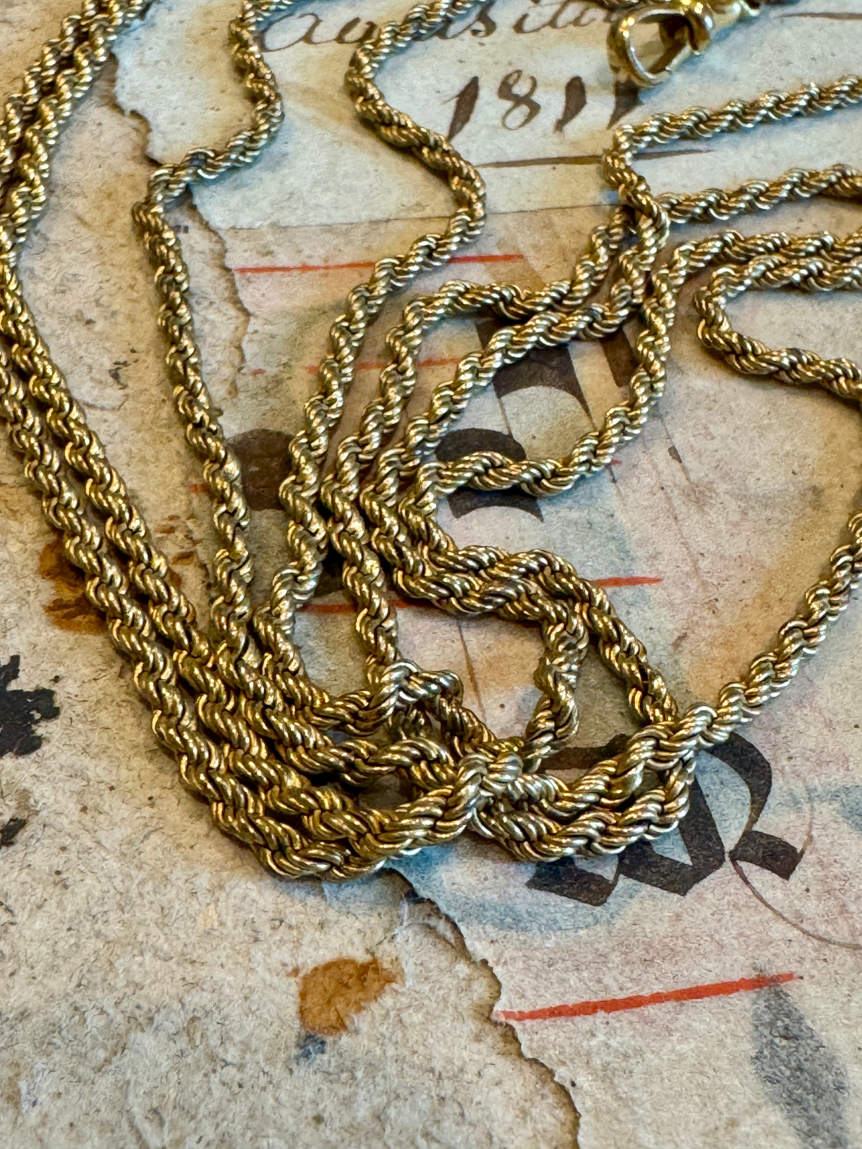 Antique Victorian Rolled Gold Guard / Muff Chain