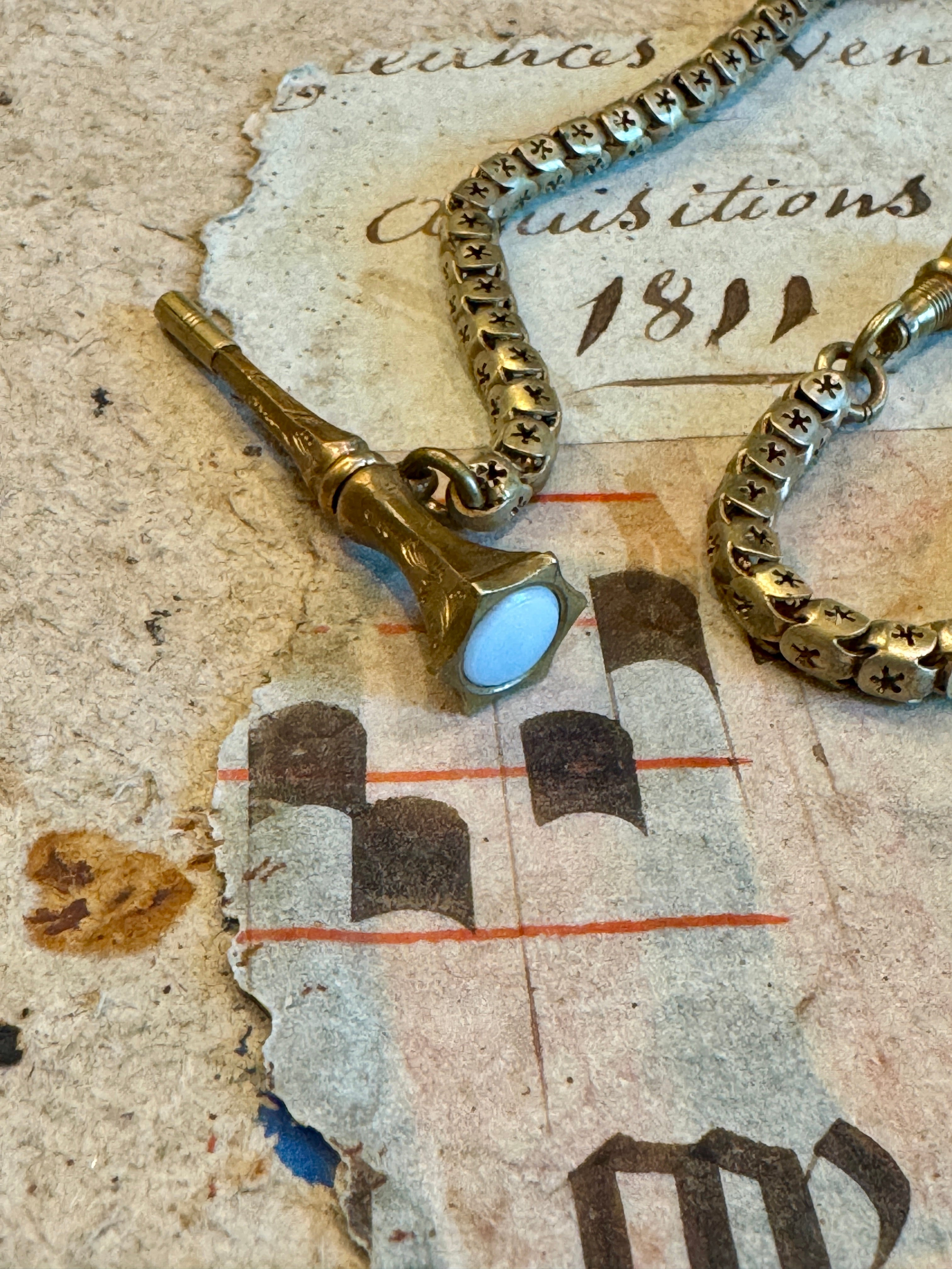 Antique Victorian Rolled Gold Watch FOB/SEAL Chain