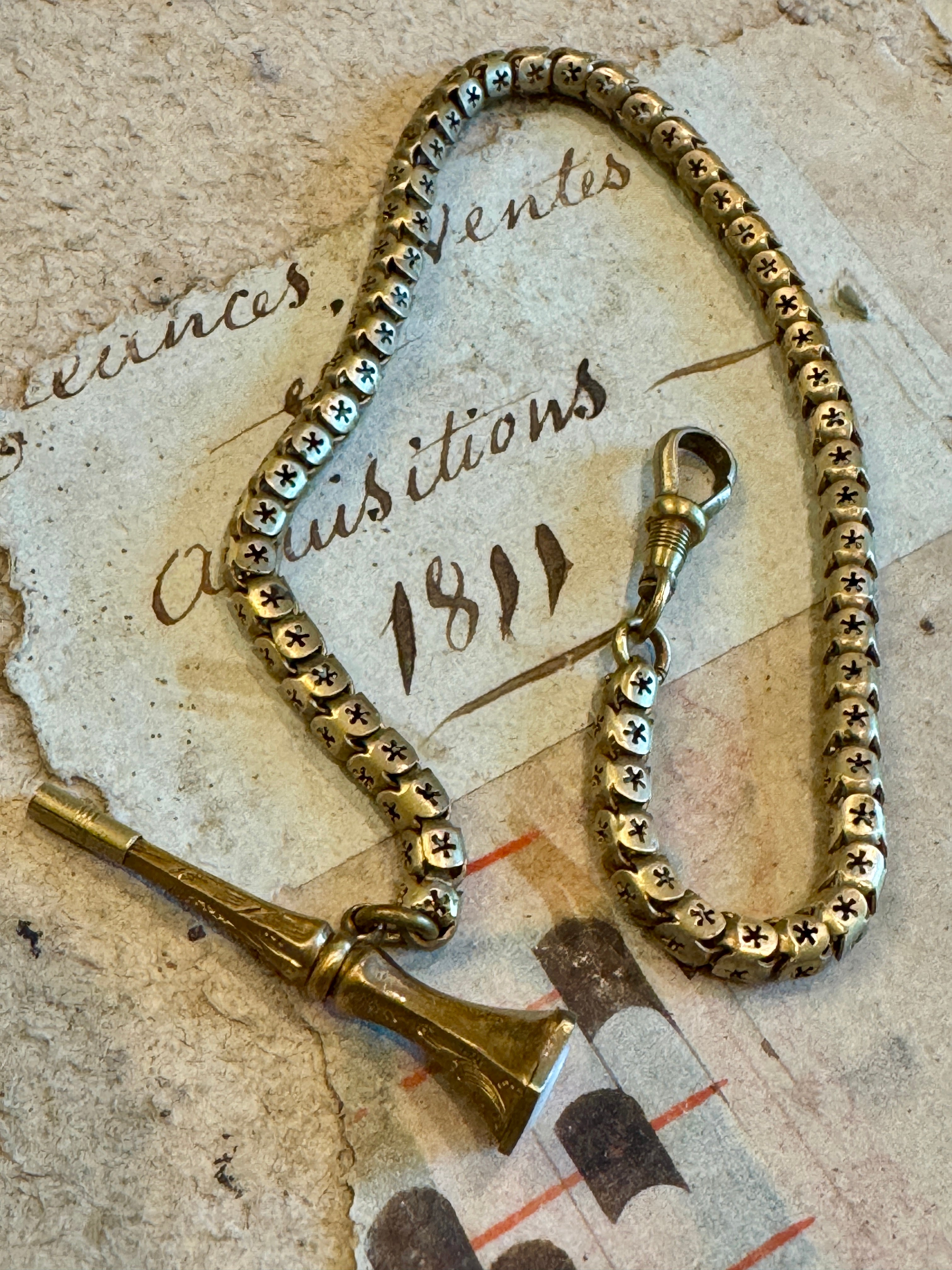 Antique Victorian Rolled Gold Watch FOB/SEAL Chain