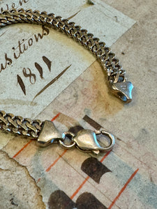 Vintage Sterling Silver Flat link Bracelet