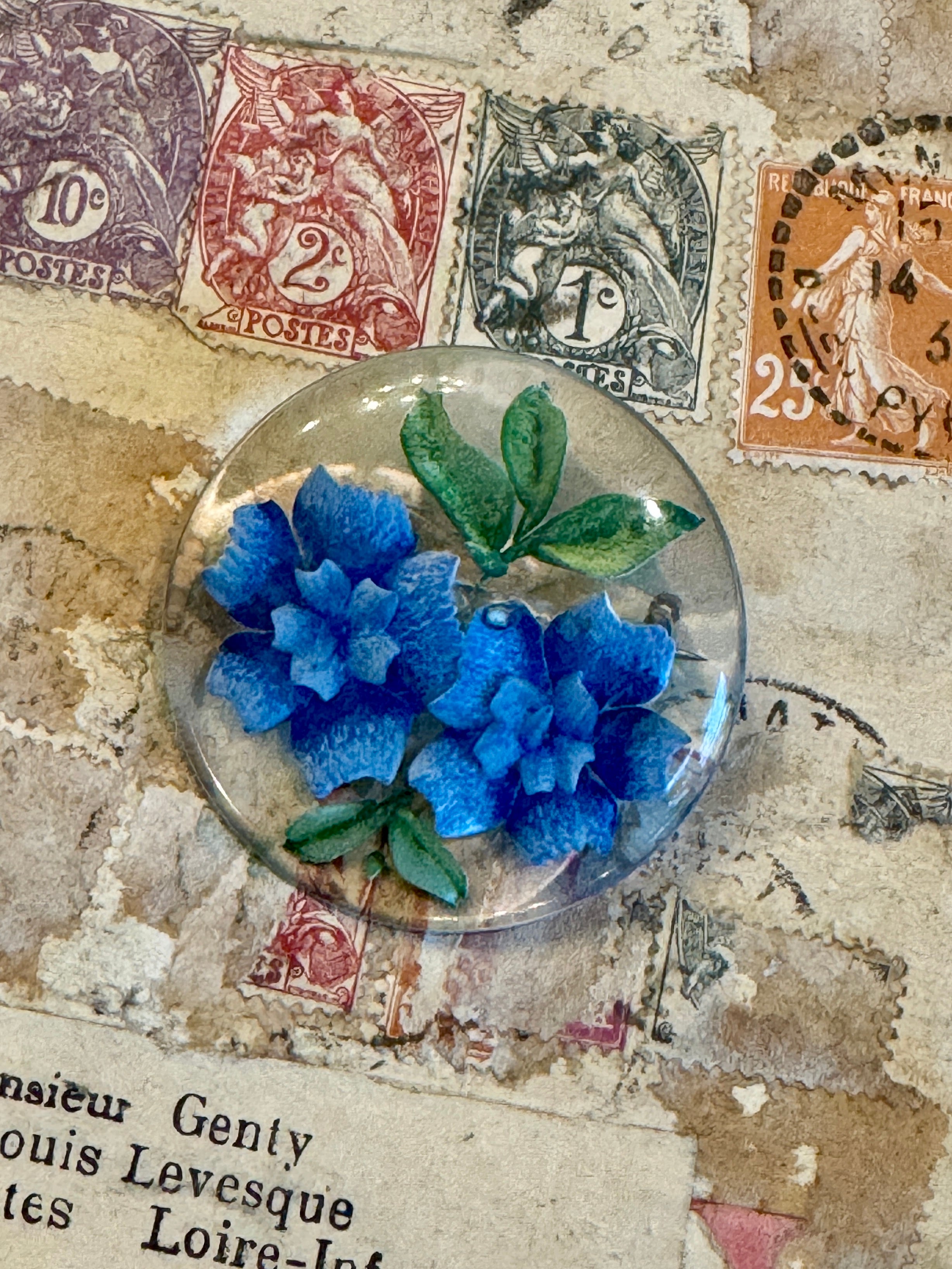 Vintage English Lucite Brooch
