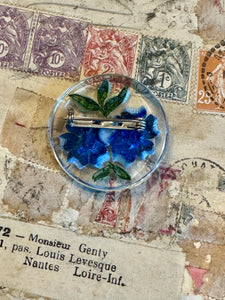 Vintage English Lucite Brooch