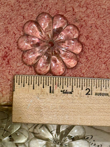 Antique French Pampille Flower Lustres - 1.75"